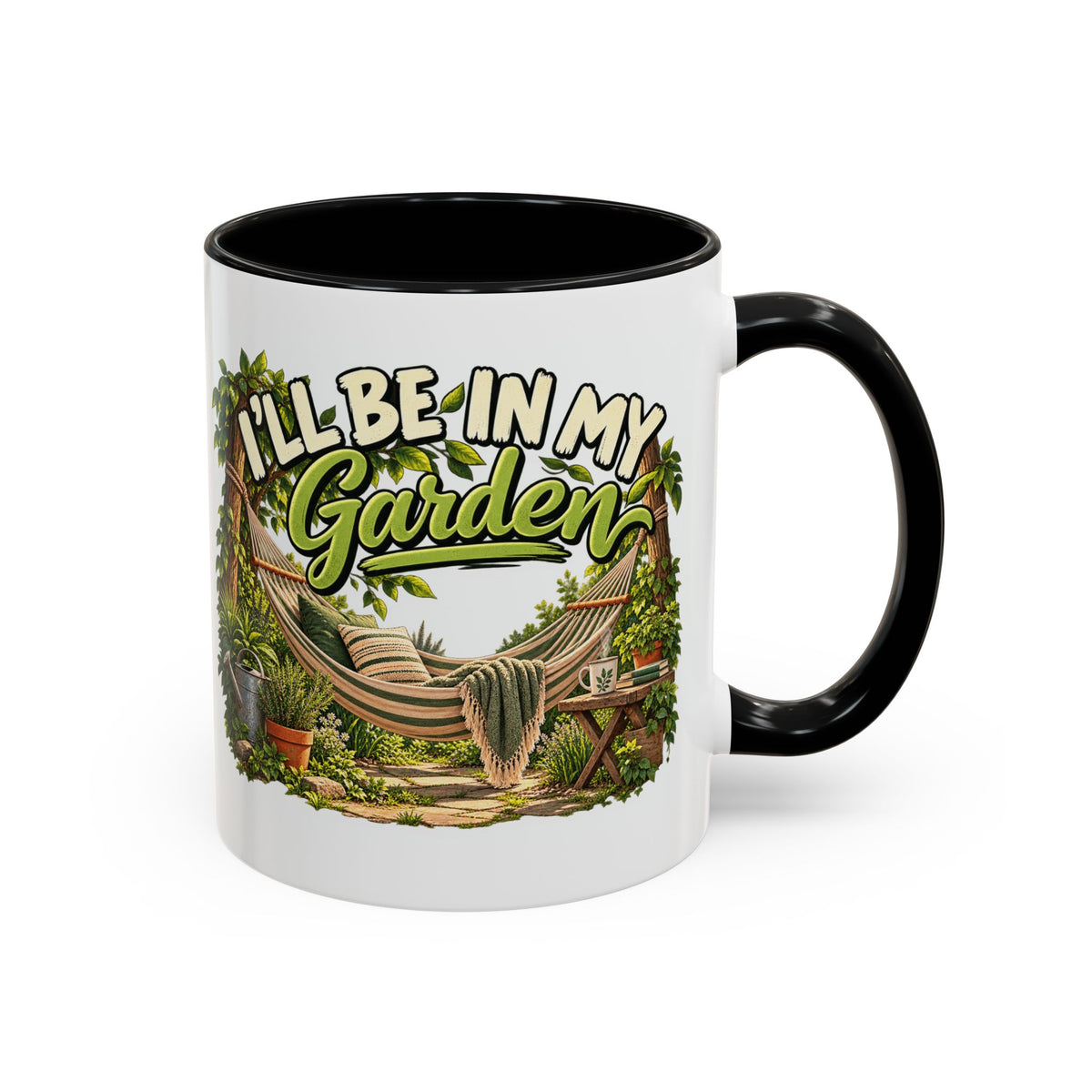 Ich bin im Garten Tasse