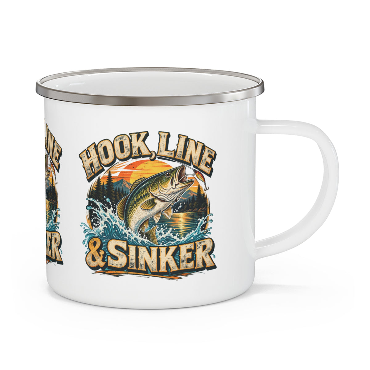 Hook, Line & Sinker Enamel Mug – Vintage Fishing Mug