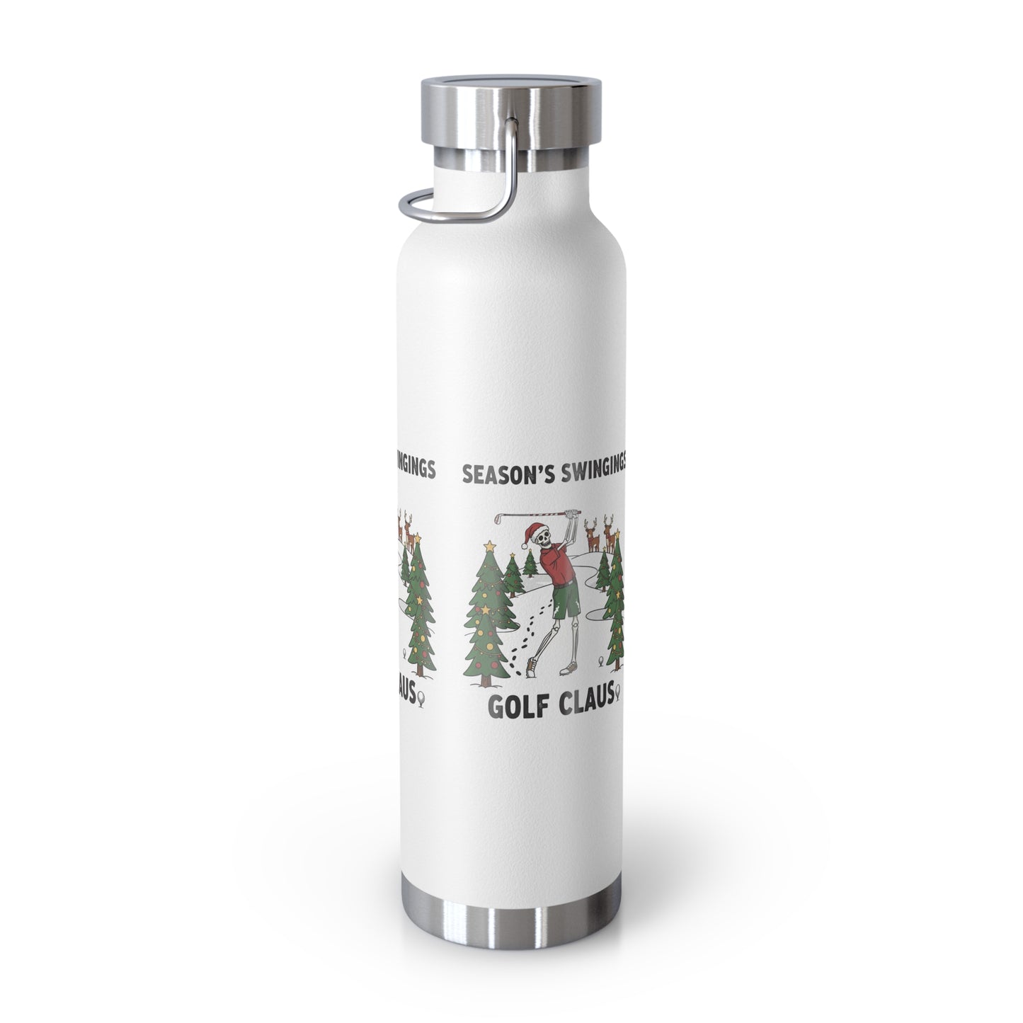 Golf Claus Insulated Flask – Season’s Swingings Christmas Golf Bottle