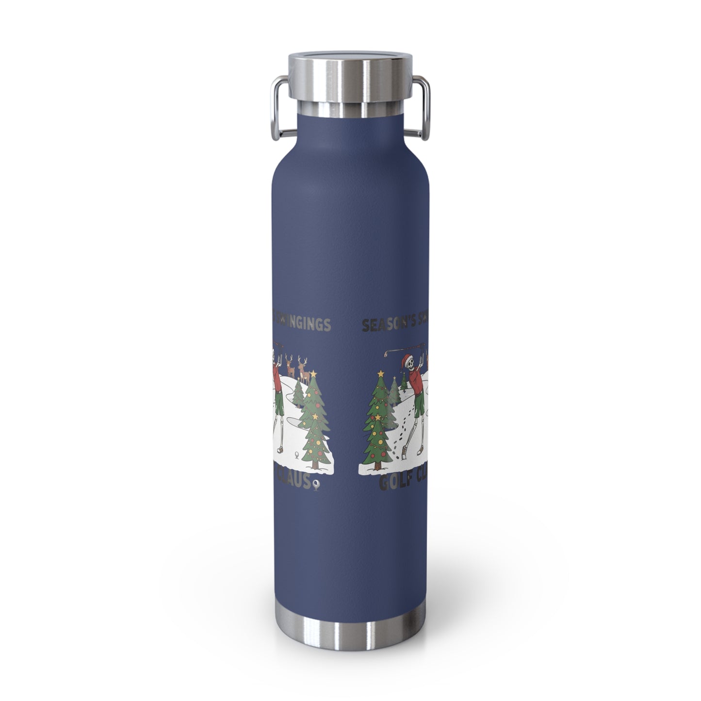 Golf Claus Insulated Flask – Season’s Swingings Christmas Golf Bottle