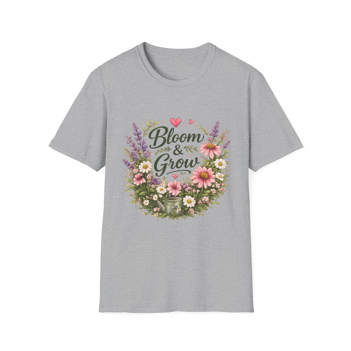 Bloom & Grow Floral Garden T-Shirt — Gardener Allotment Tee