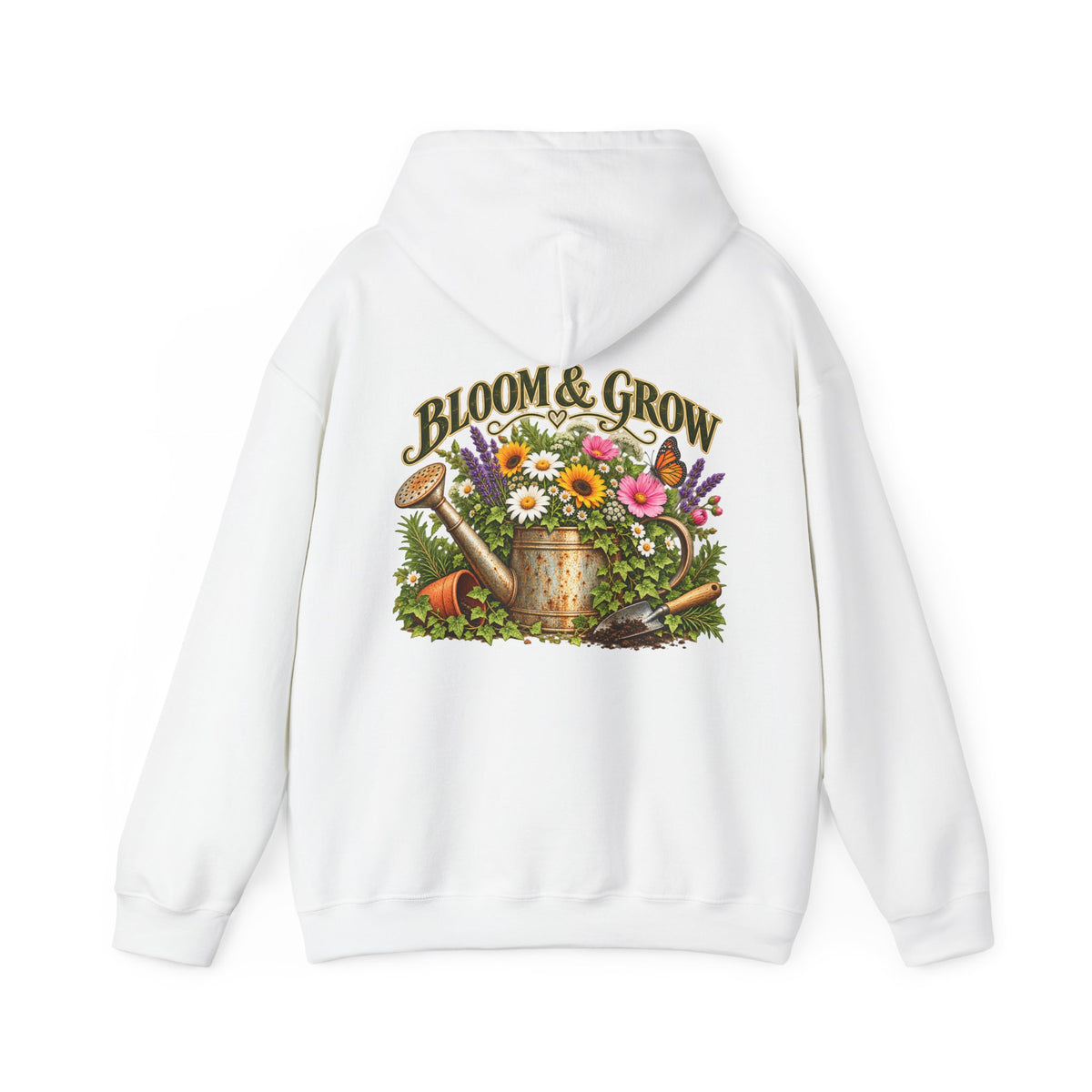 Bloom & Grow Vintage Garden – Back Print Hoodie