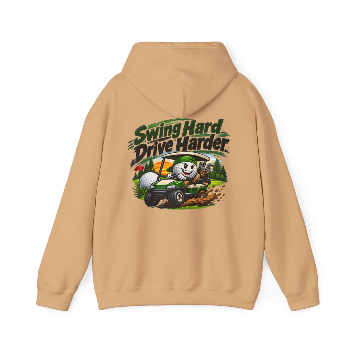 Sweat à capuche de golf amusant Petit imprimé avant Motif de golf