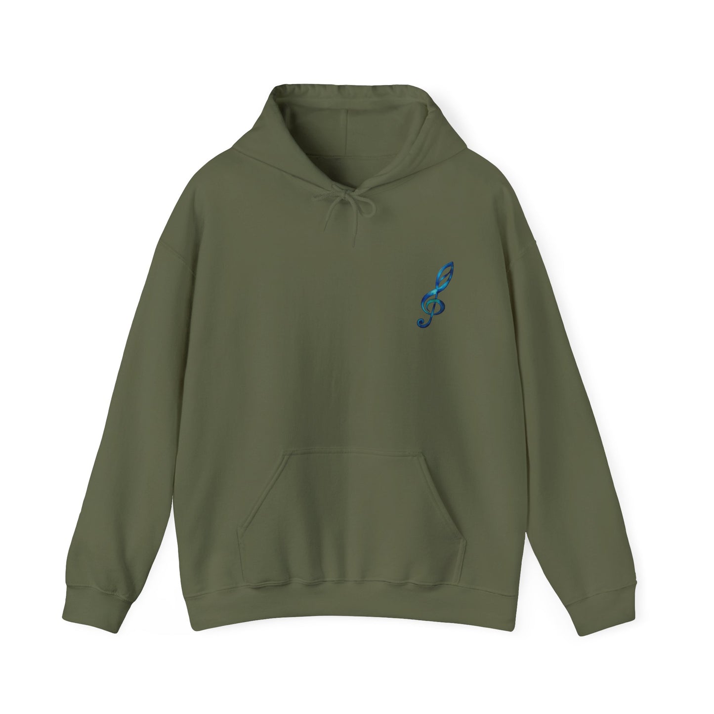Music Note Hoodie Colorful Treble Clef Graphic Pullover