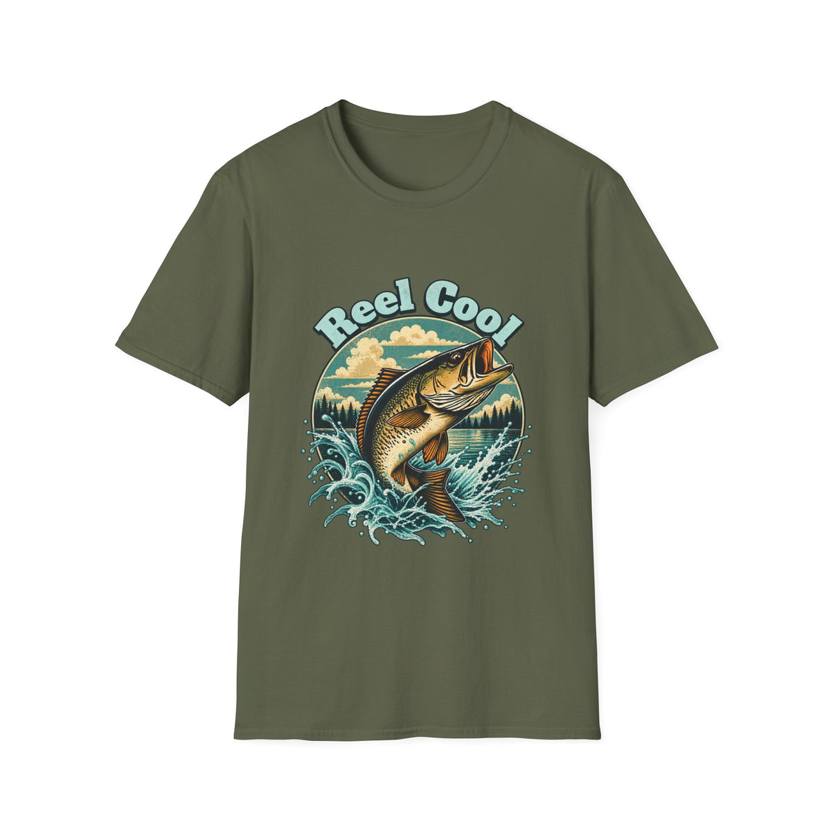 T-shirt de pêche « Reel Cool » – T-shirt graphique rétro pour pêcheur