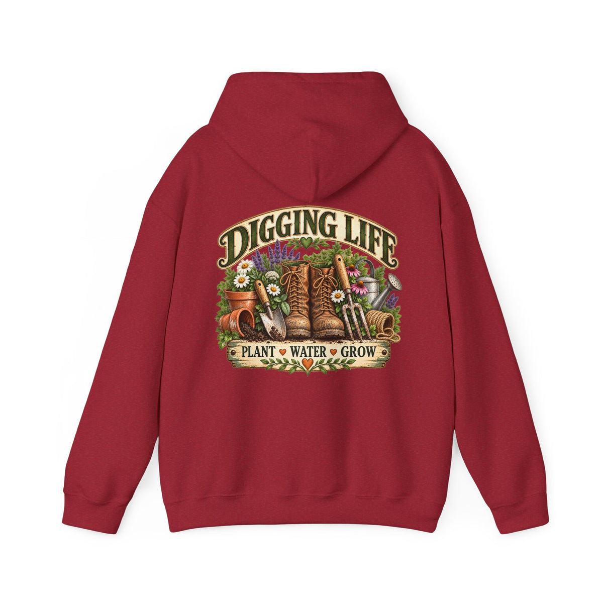 Garten-Hoodie im Vintage-Stil „Digging Life“