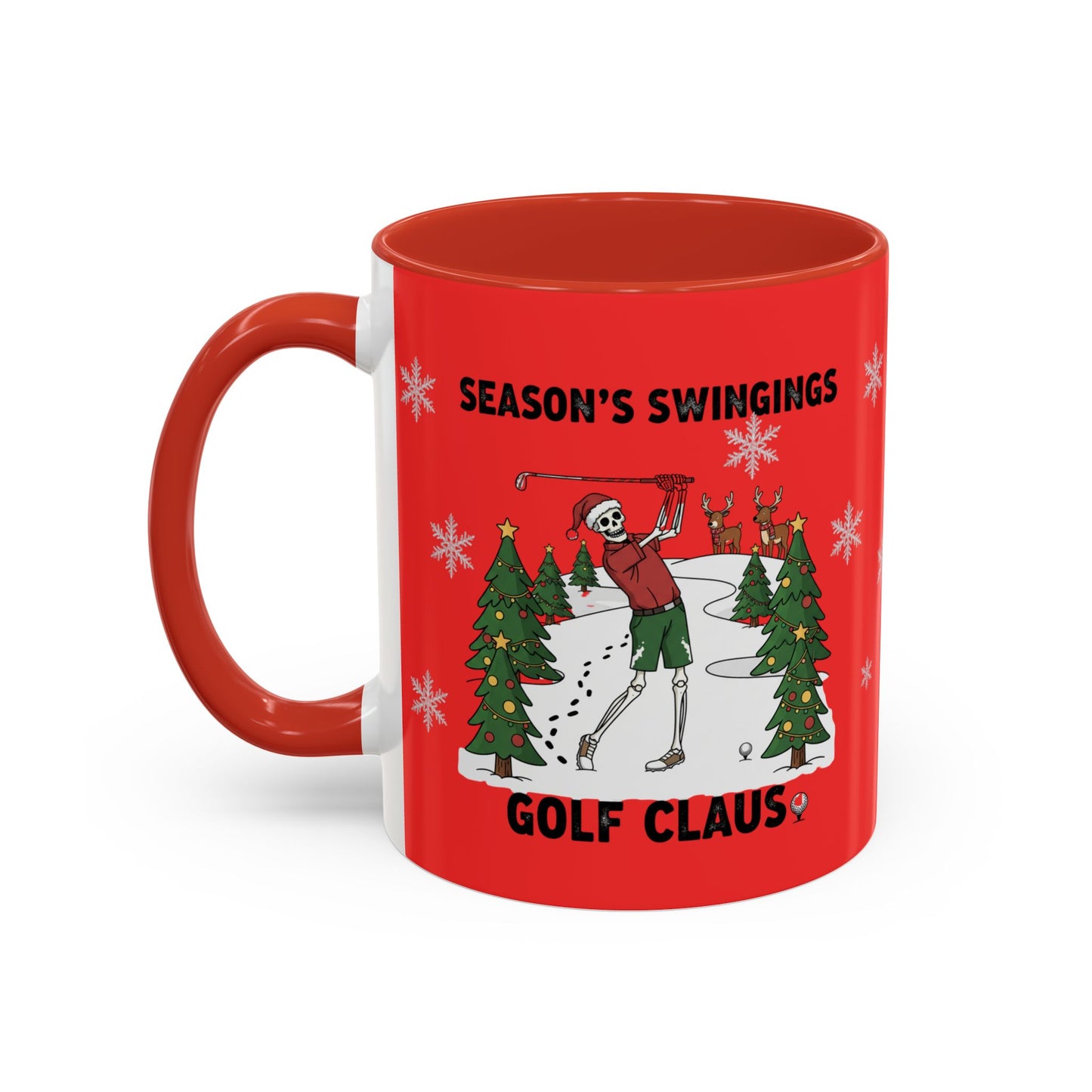 Golf Claus Christmas Accent Mug – Season’s Swingings Golf Mug