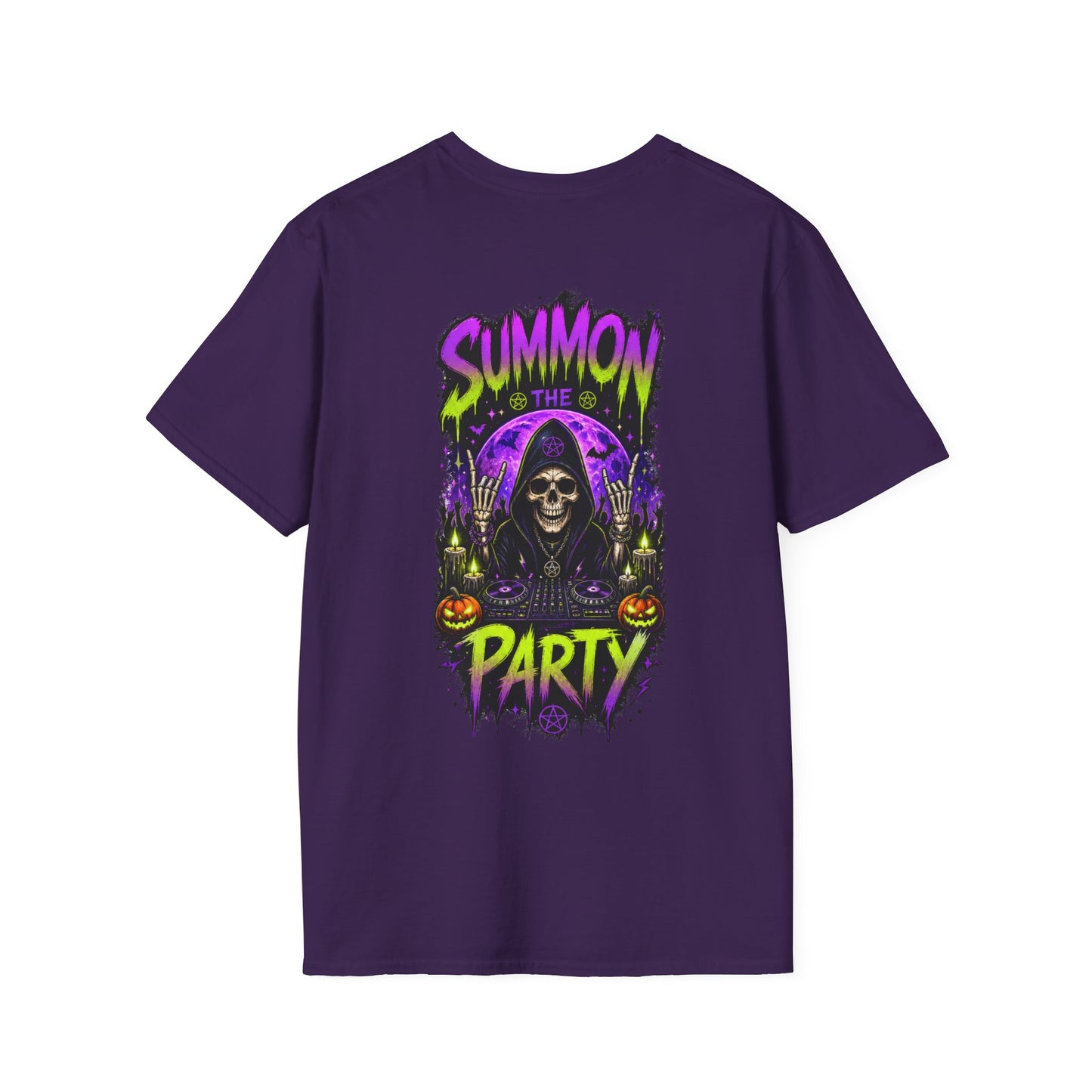 Summon The Party Halloween Unisex T-Shirt – Front & Back Print