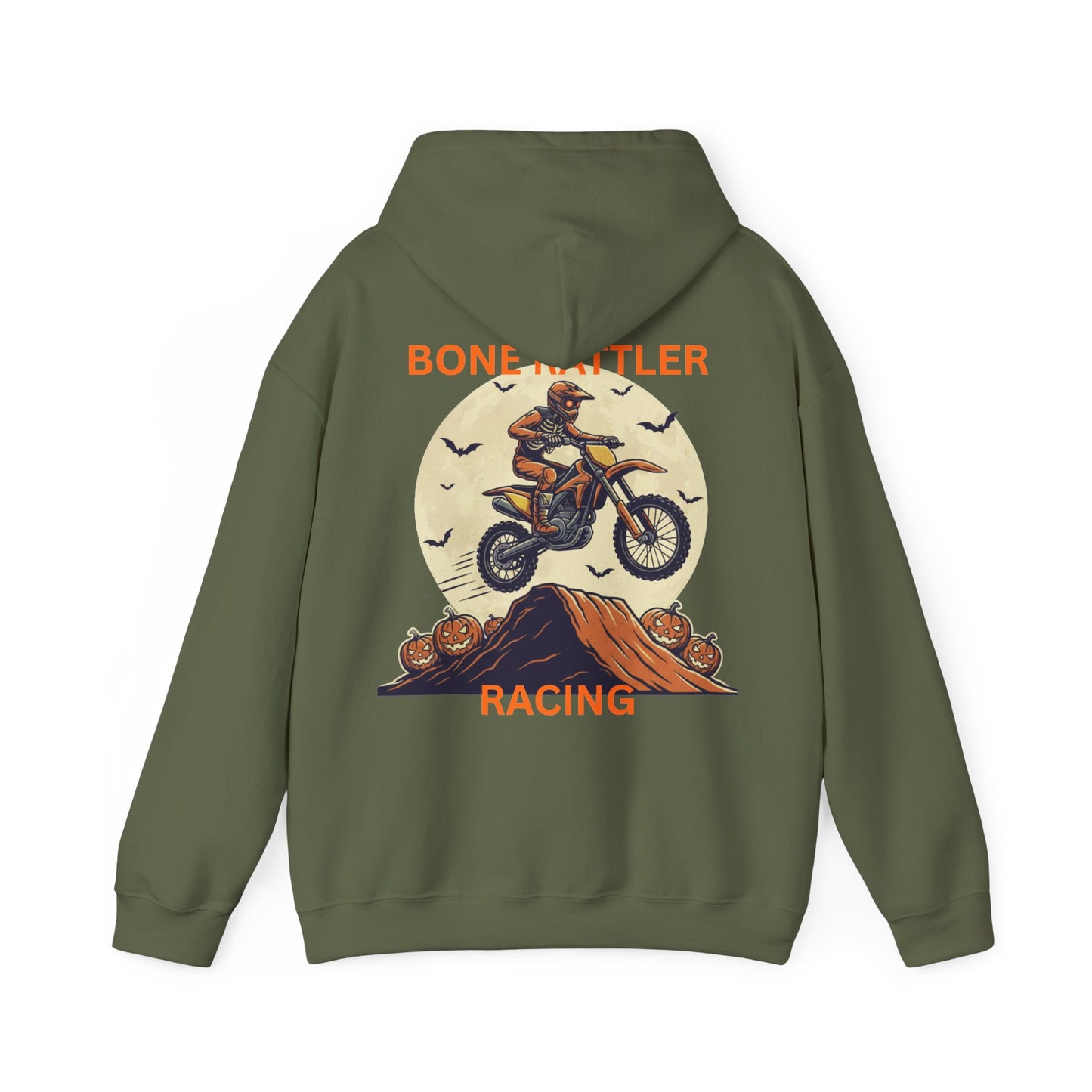 Bone Rattler Motocross Halloween Hoodie – Unisex Dirt Bike Hoodie