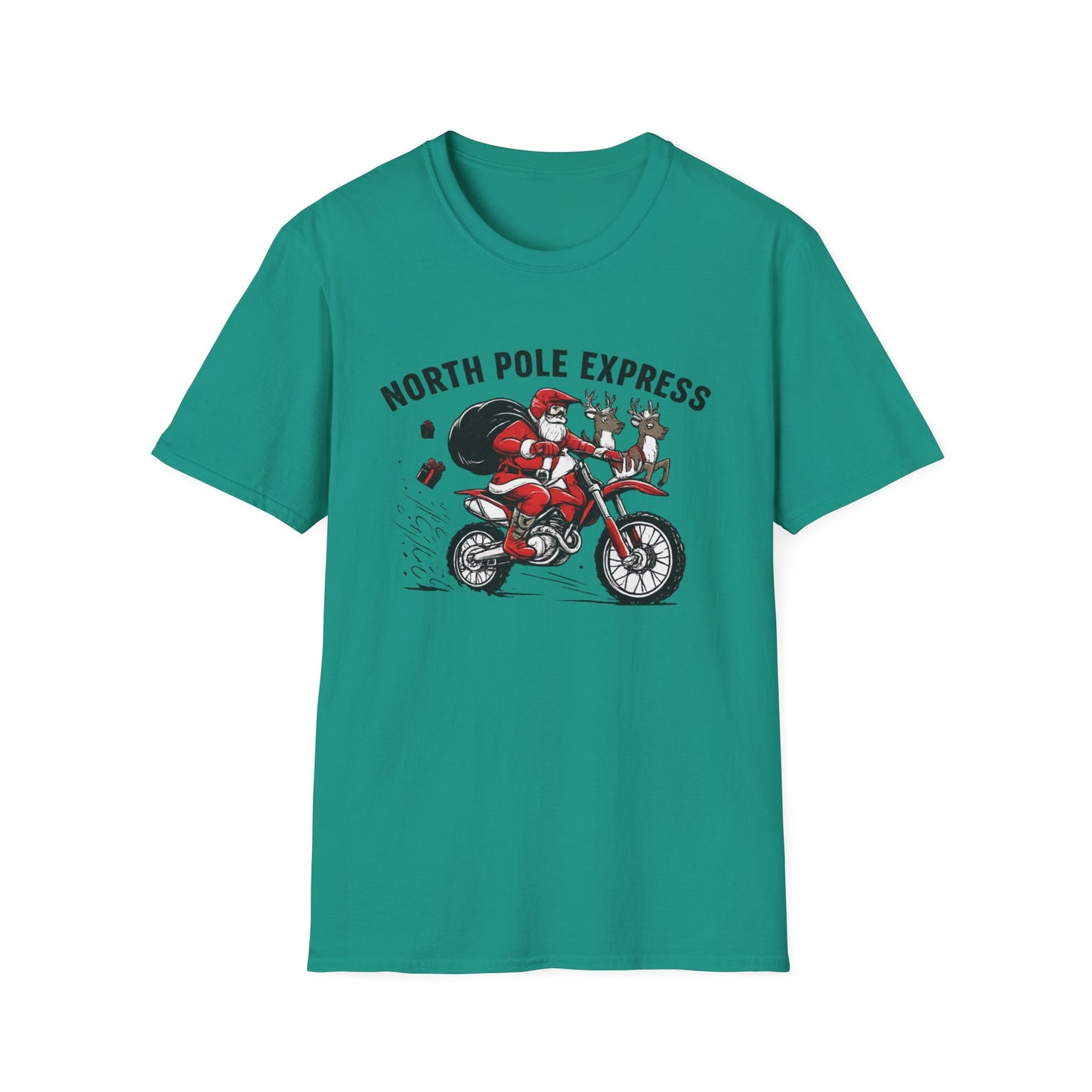 North Pole Express Motocross Christmas T-Shirt