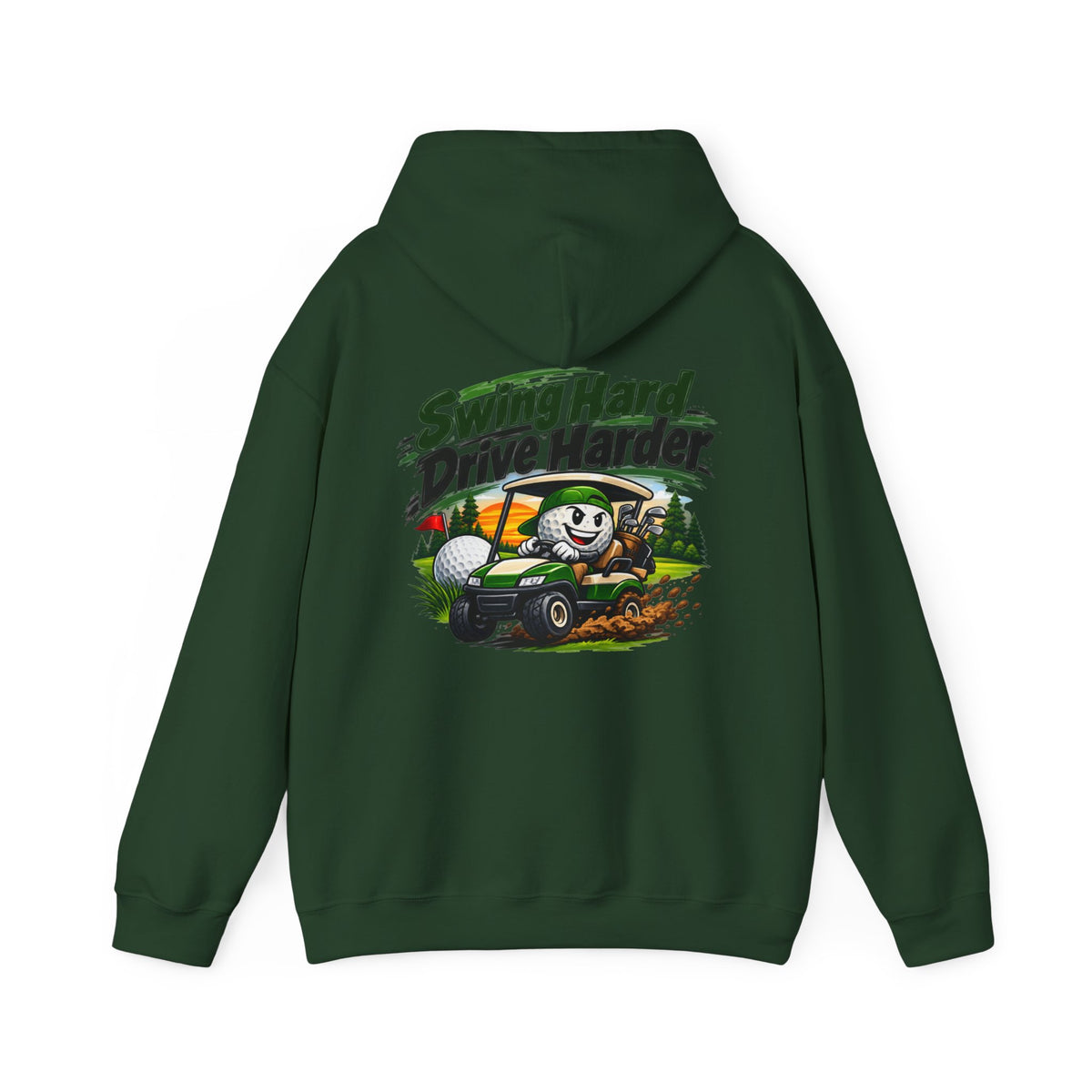 Sweat à capuche de golf amusant Petit imprimé avant Motif de golf