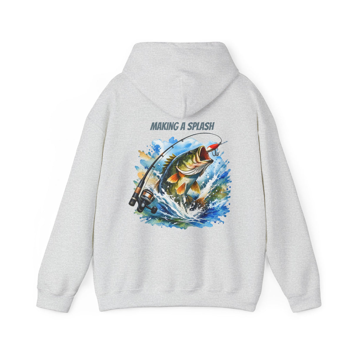 Making a Splash Back Print Hoodie – Fishing Graphic Hoodie