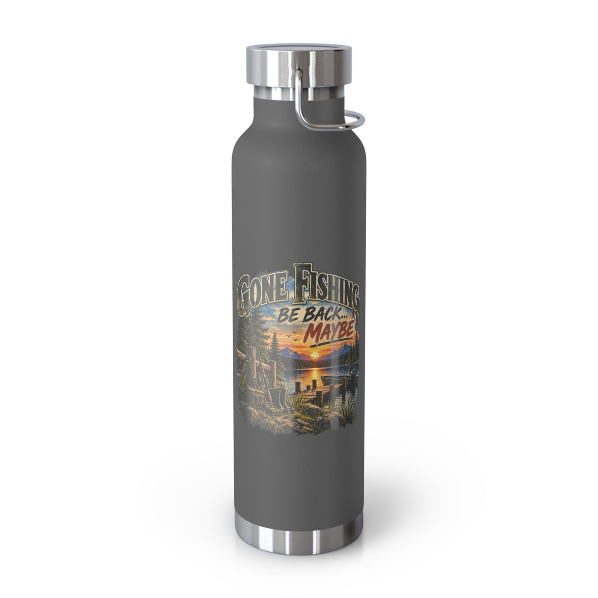 Gone Fishing, Be Back… Maybe Insulated Flask – Vintage Fishing Flask