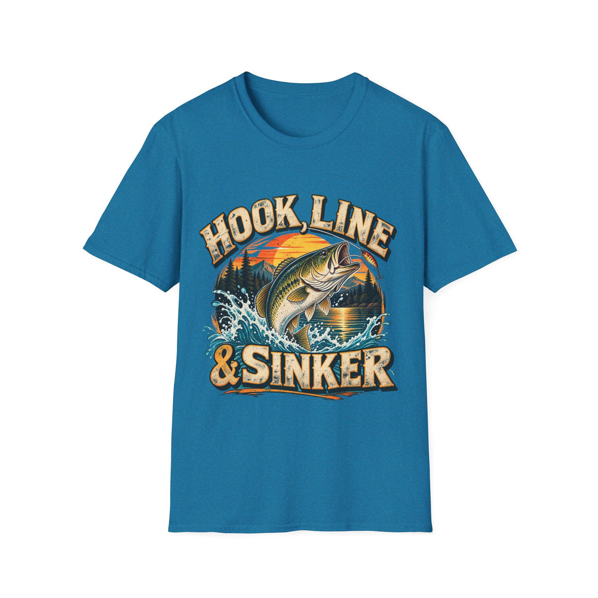 Hook, Line & Sinker Fishing T-Shirt – Vintage Angler Graphic Tee