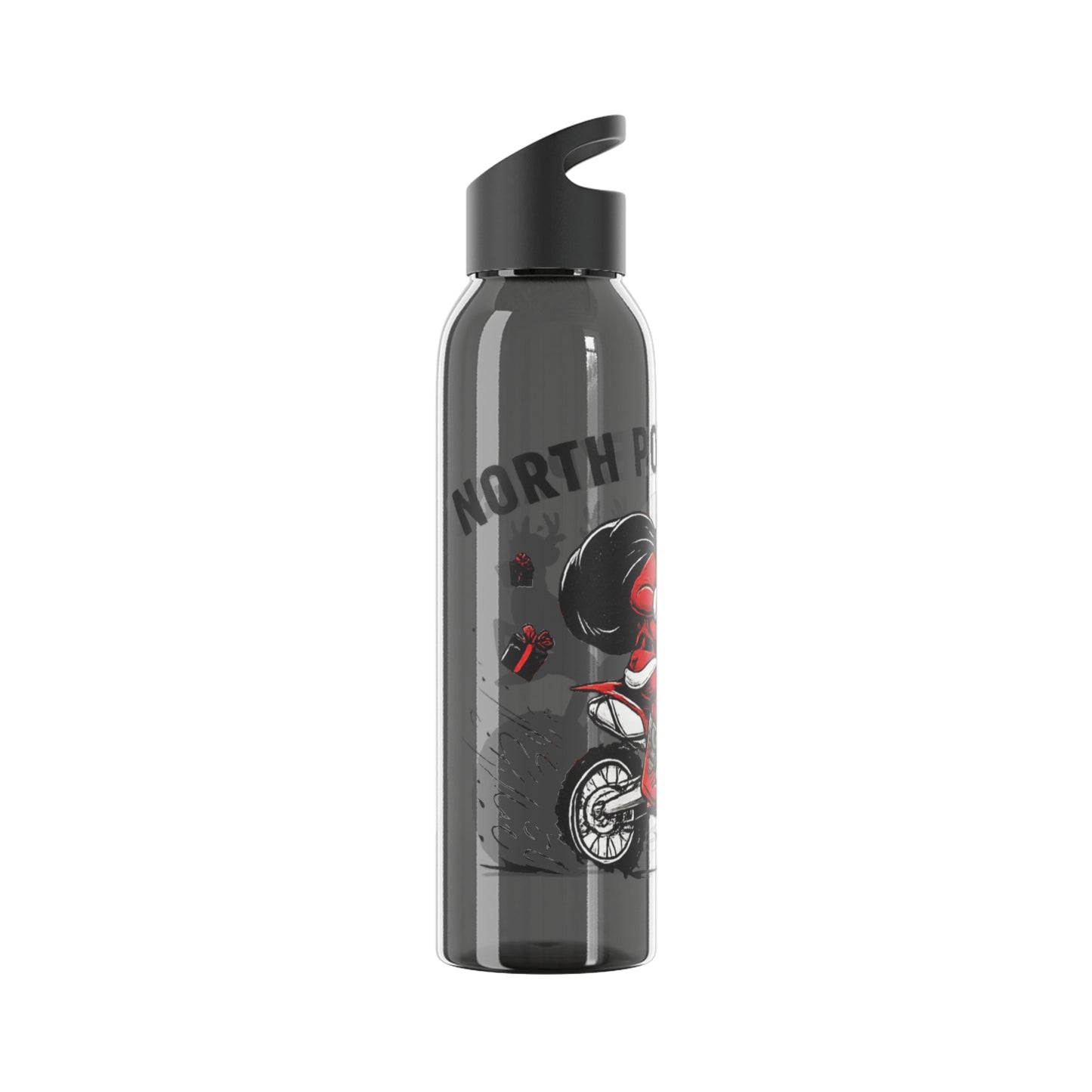 North Pole Express Motocross Christmas Water Bottle