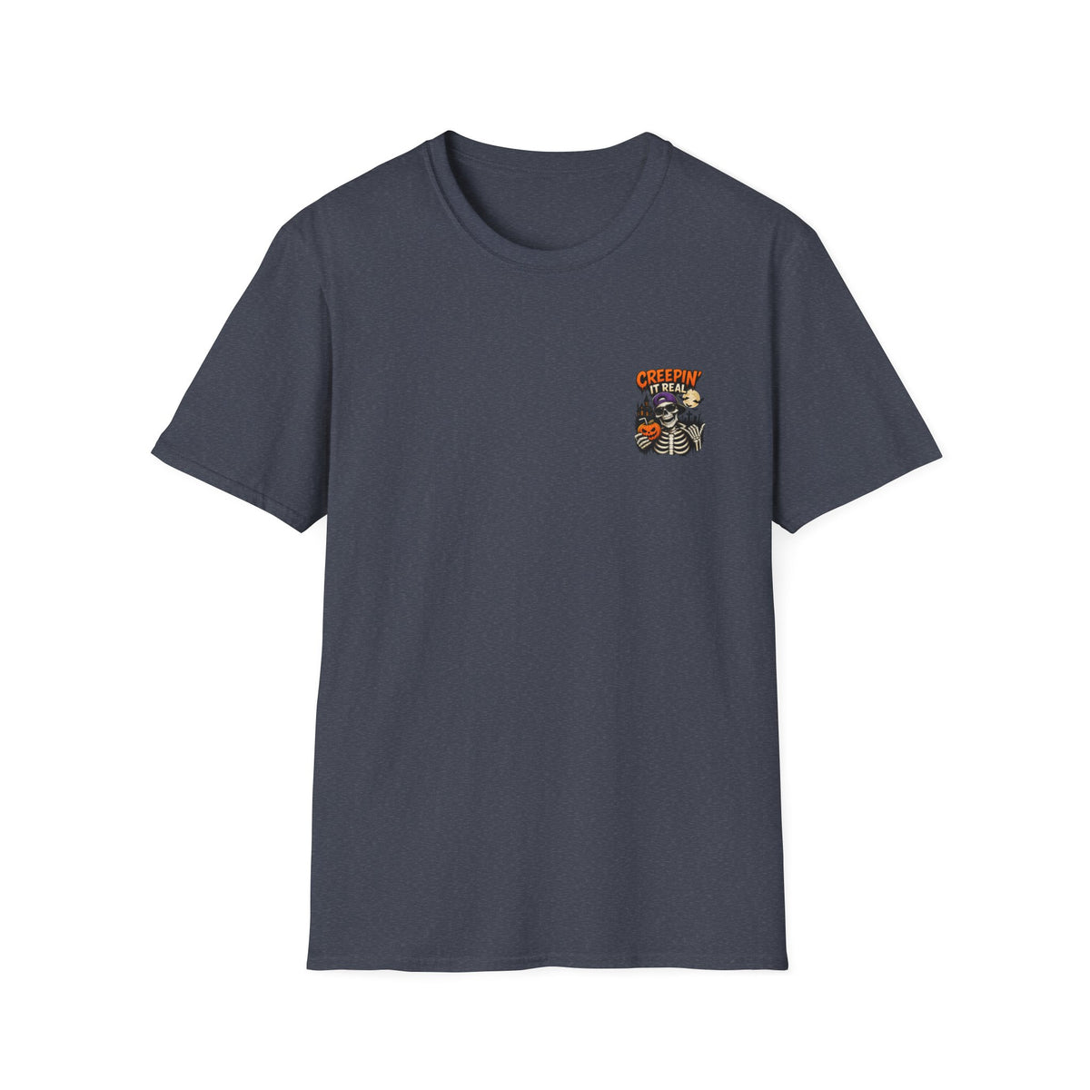 Creepin’ It Real Halloween T-Shirt – Skeleton Graphic Tee