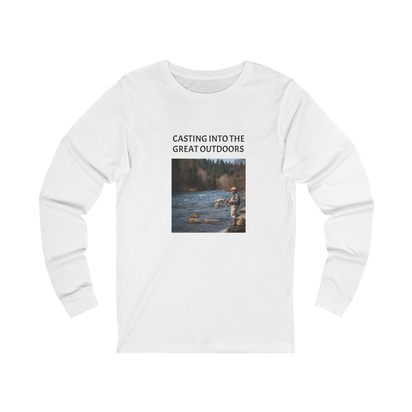 Casting off  Long Sleeve Tee, Casual Wear, Fishing Gift, Nature Lover Apparel, Unisex Outdoor Shirt