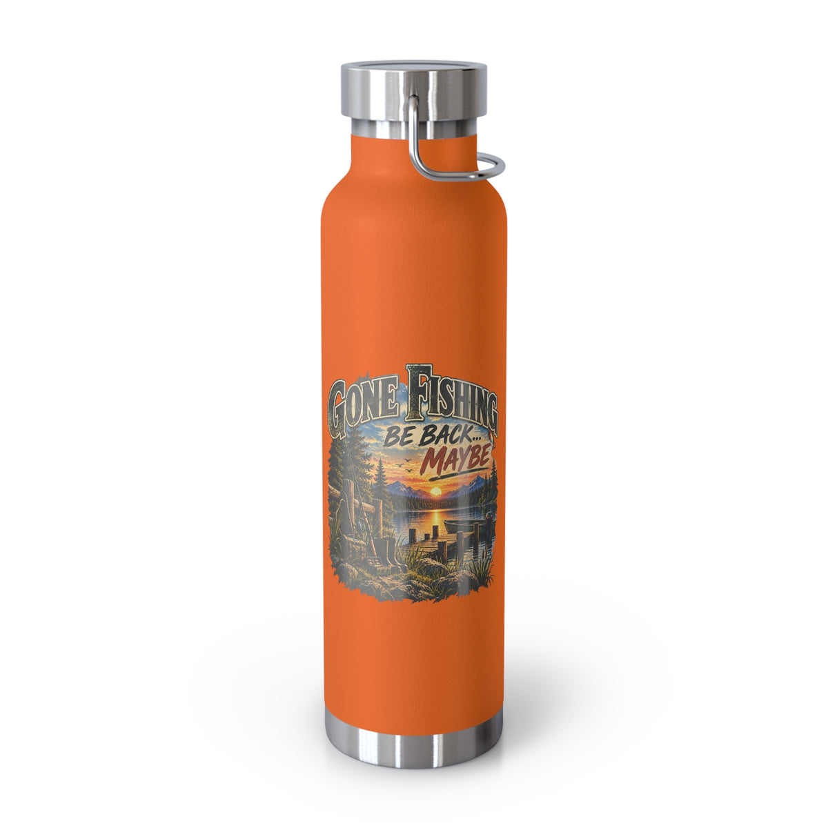 Gone Fishing, Be Back… Maybe Insulated Flask – Vintage Fishing Flask