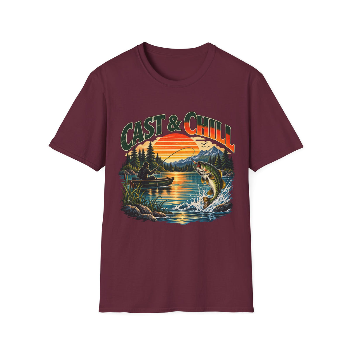 Cast & Chill Fishing T-Shirt – Vintage Angler Graphic Tee