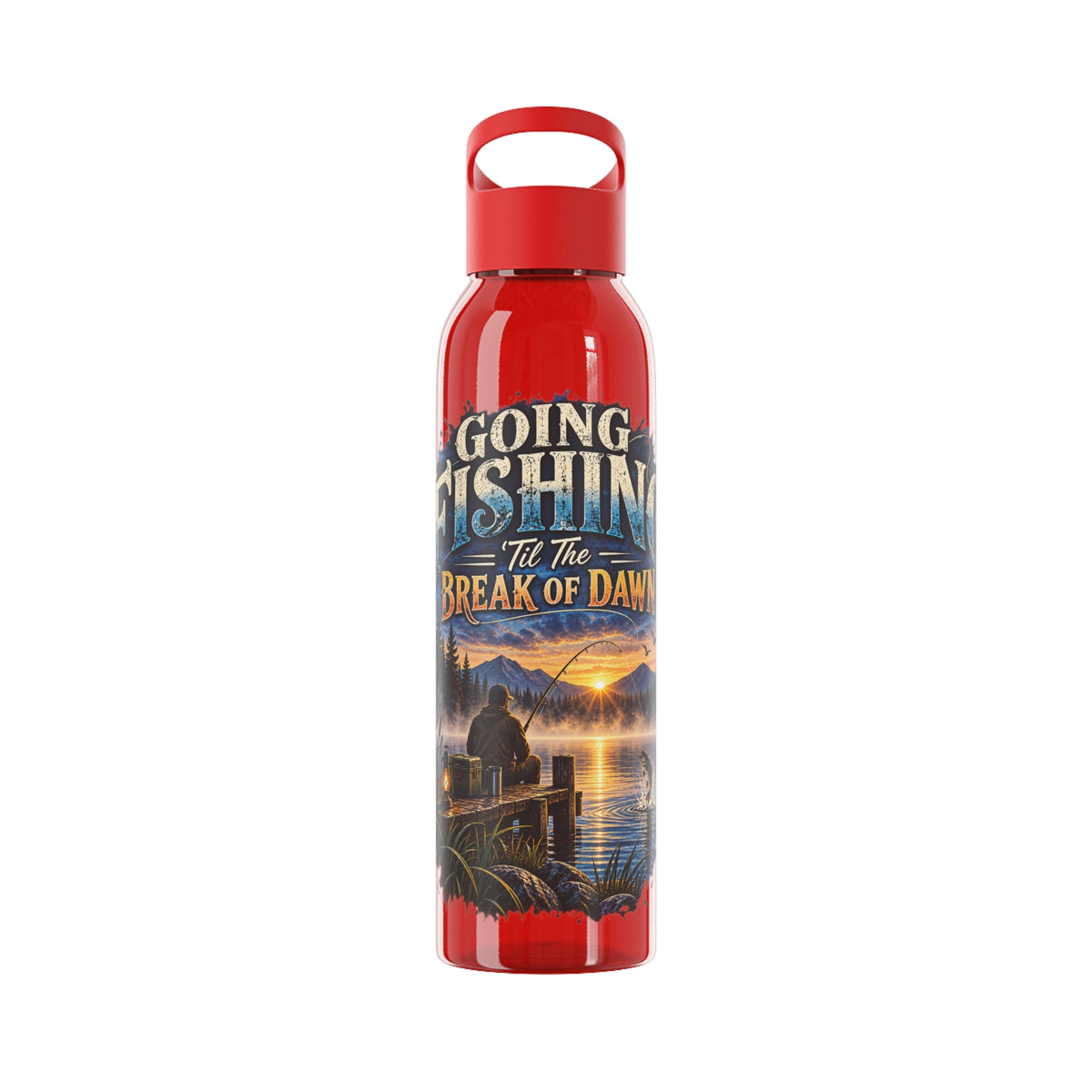 Going Fishing 'Til the Break of Dawn Water Bottle — Fishing Sunrise Stainless Bottle