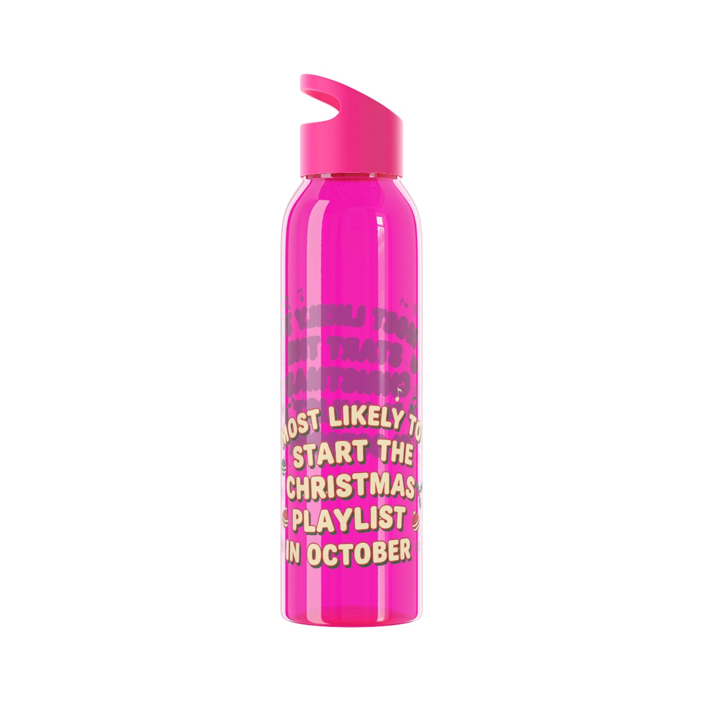 Most Likely to Start the Christmas Playlist in October Water Bottle