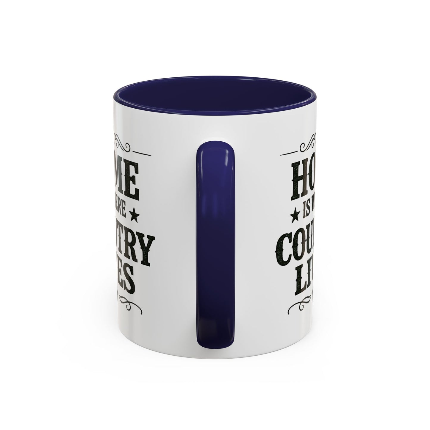 Home Is Where Country Lives Accent Mug – Country Music Mug