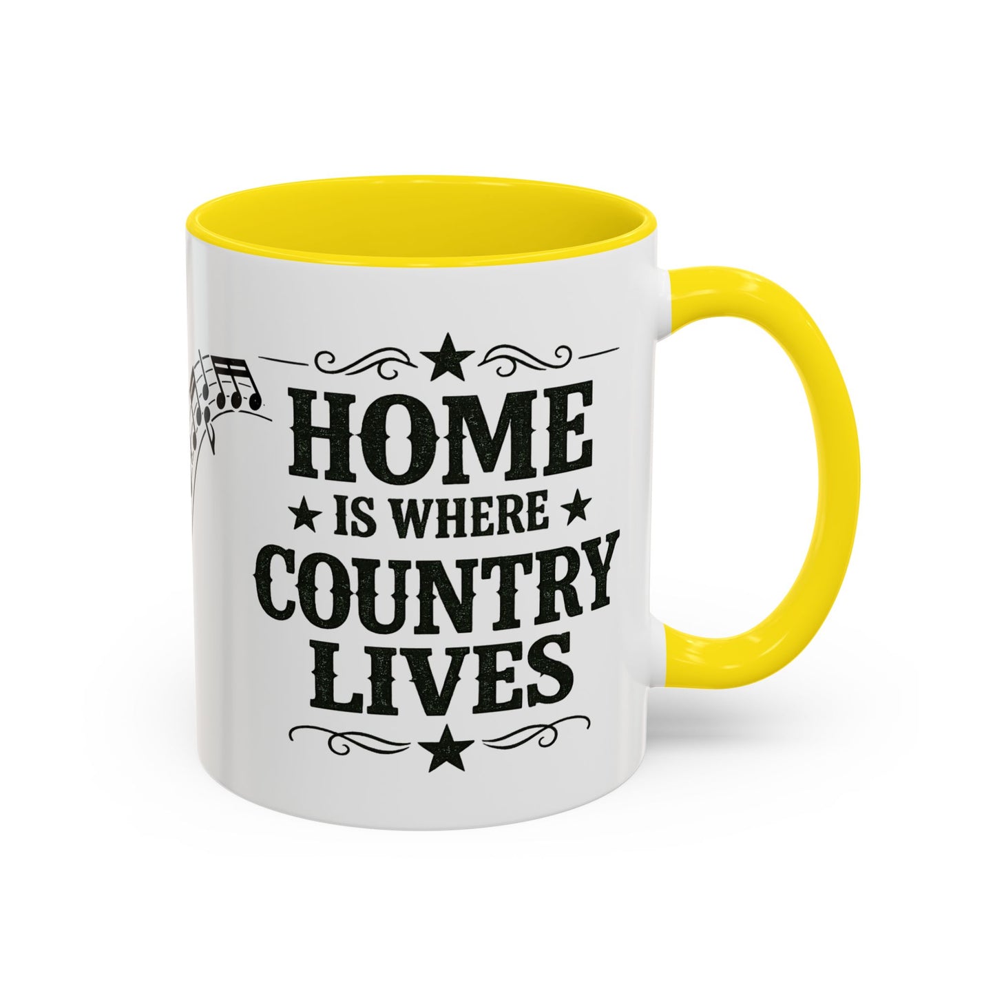 Home Is Where Country Lives Accent Mug – Country Music Mug