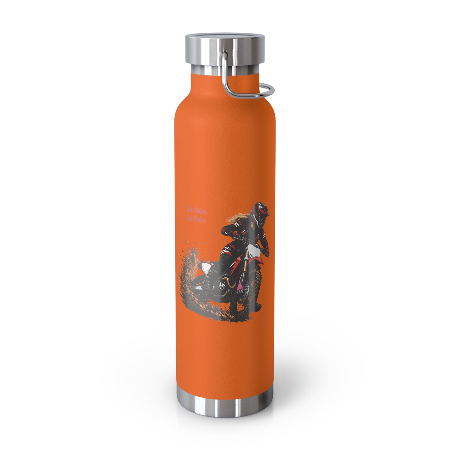 She Rides She Rules Motocross Insulated Flask