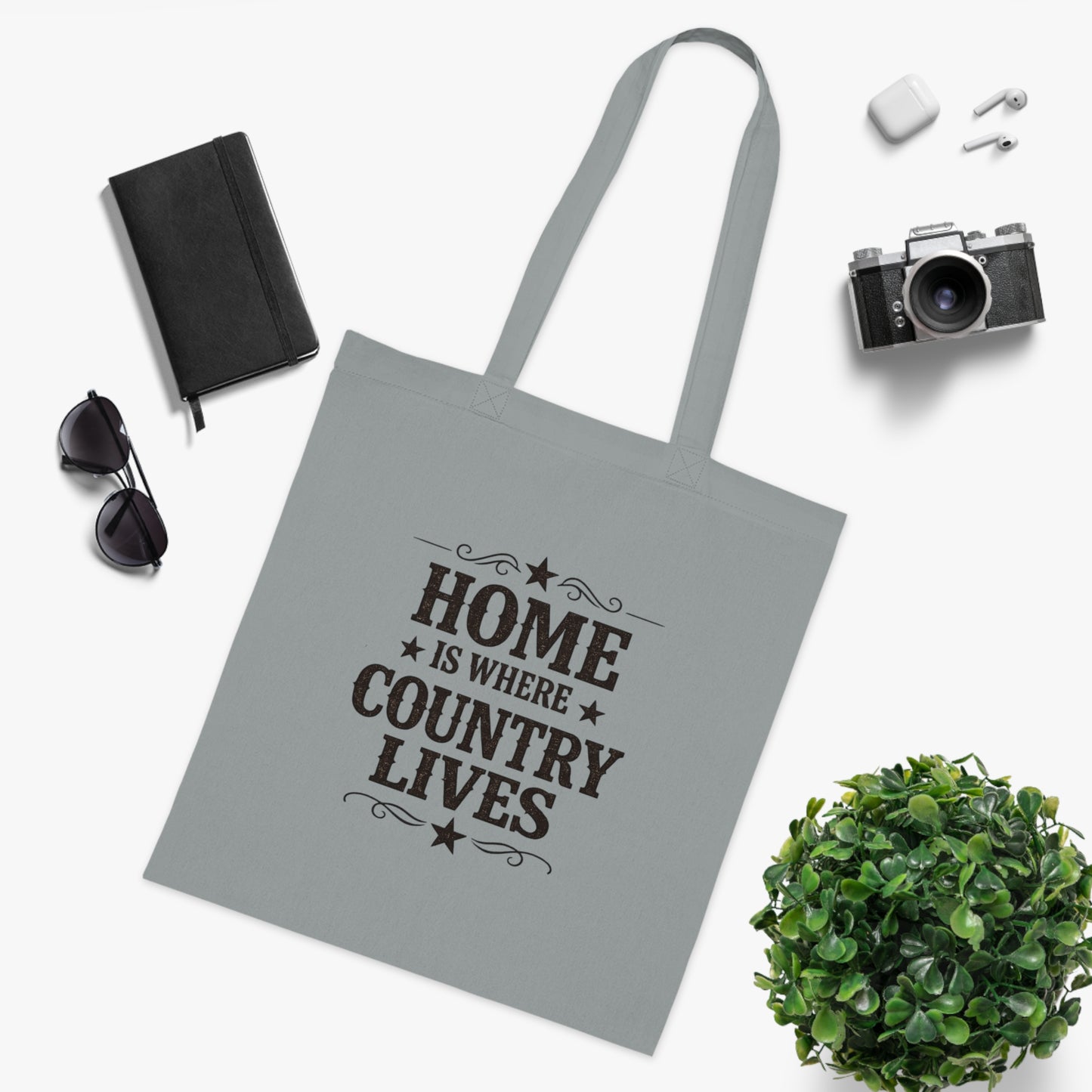 Home Is Where Country Lives Tote Bag – Country Shopper Bag