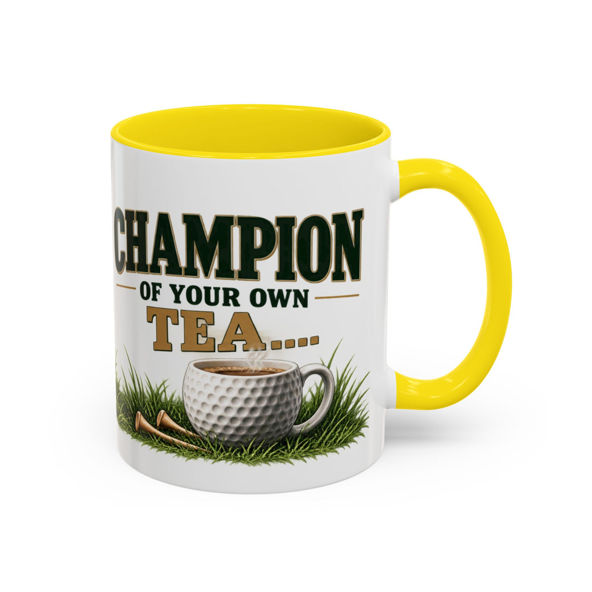Golf Champion Accent Mug – Wraparound Golfer Design