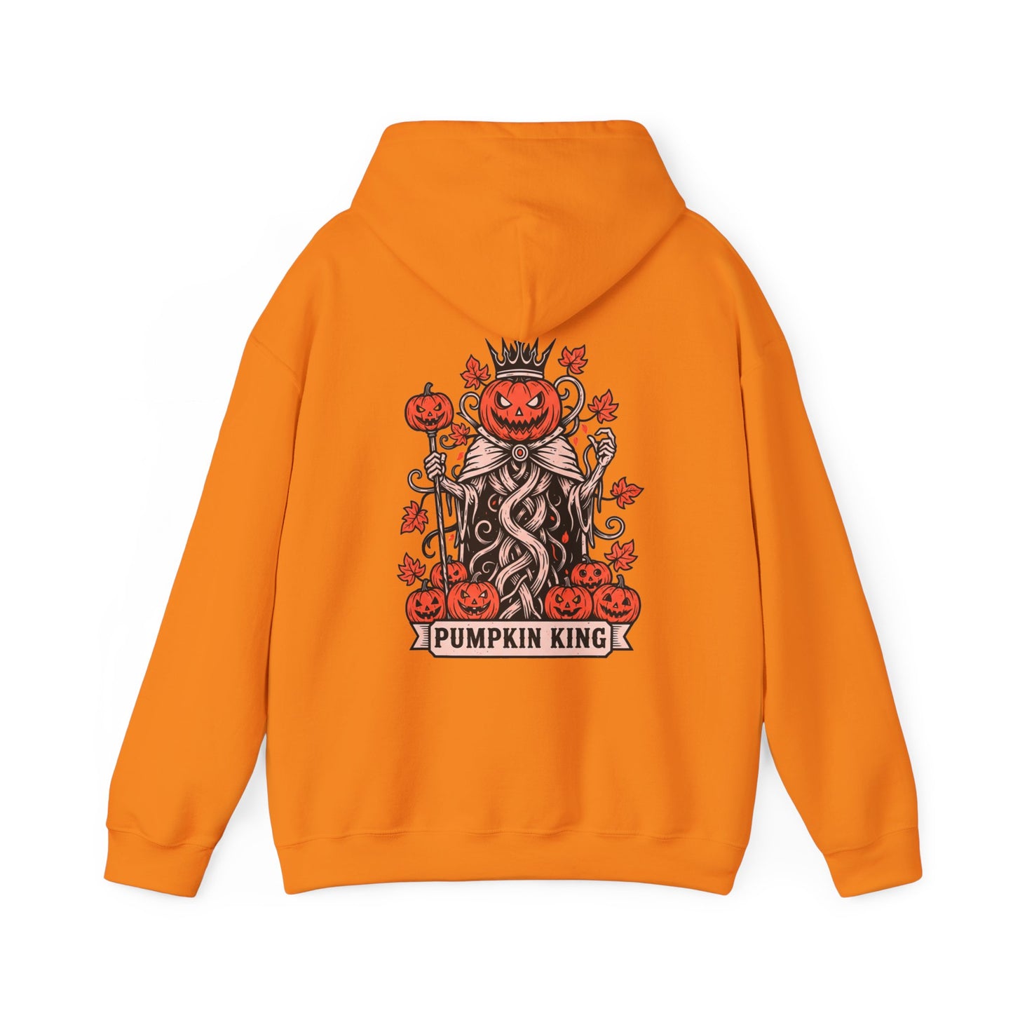Pumpkin King Halloween Unisex Hoodie – Gothic Pumpkin Back Print