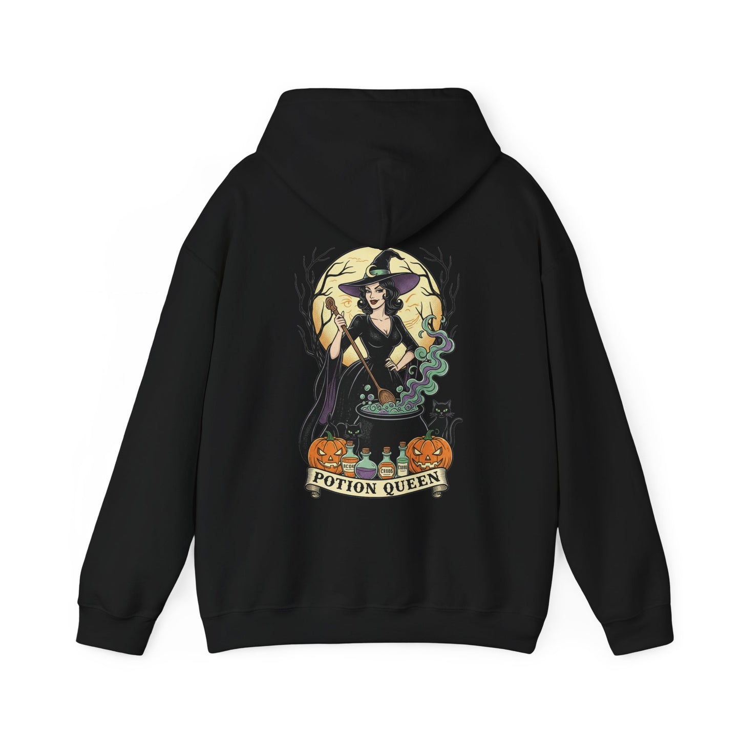 Potion Queen Hoodie Halloween Hexenkessel Grafik Sweatshirt