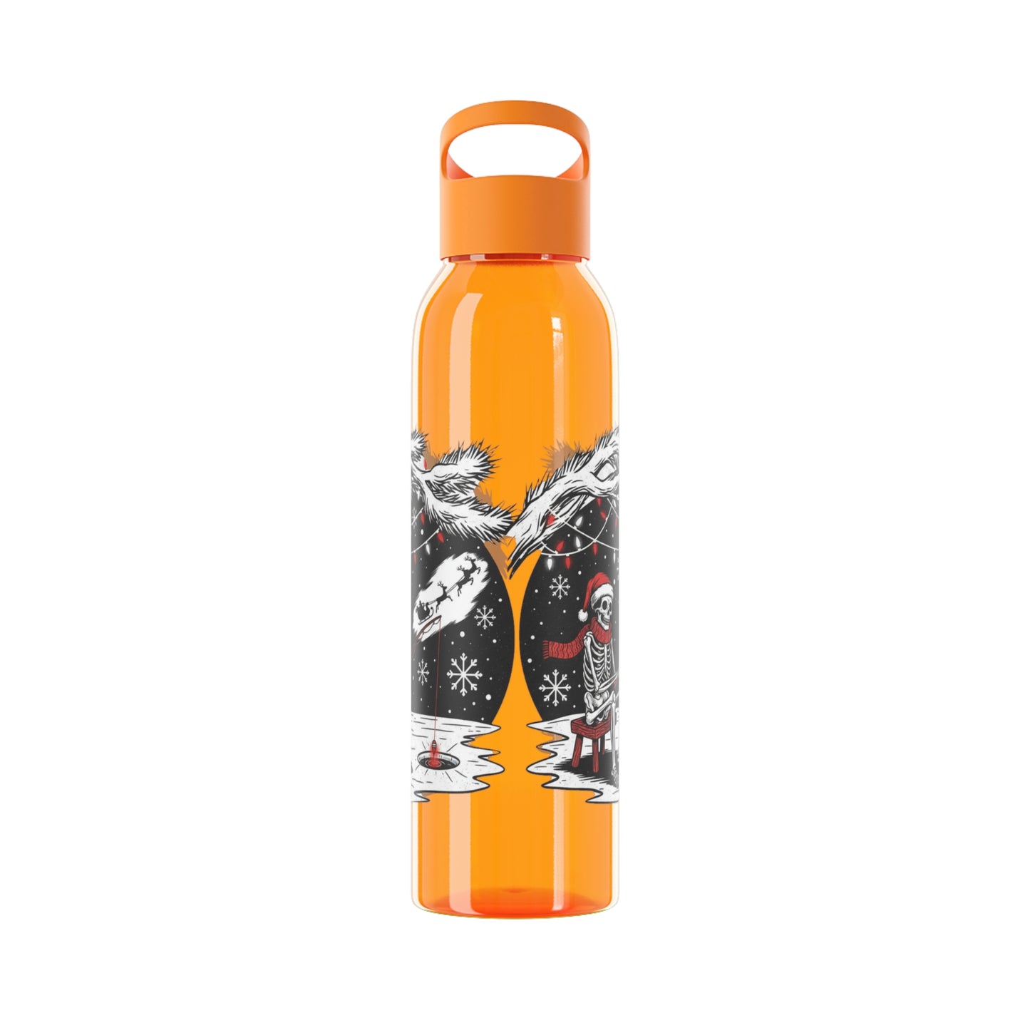 Merry Fishing Christmas Water Bottle – Skeleton Fishing Bottle