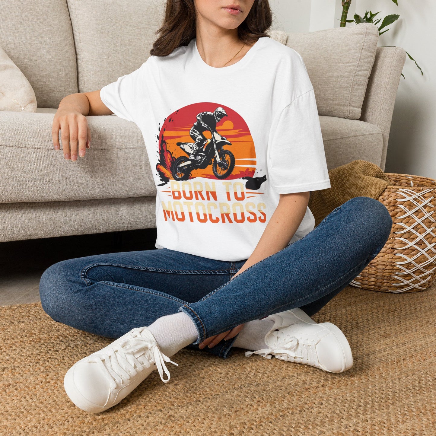 Born to Motocross Sunset T-Shirt - Dirt Bike Tee