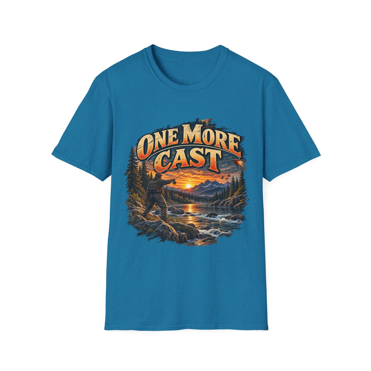 One More Cast Fishing T-Shirt – Vintage Angler Graphic Tee