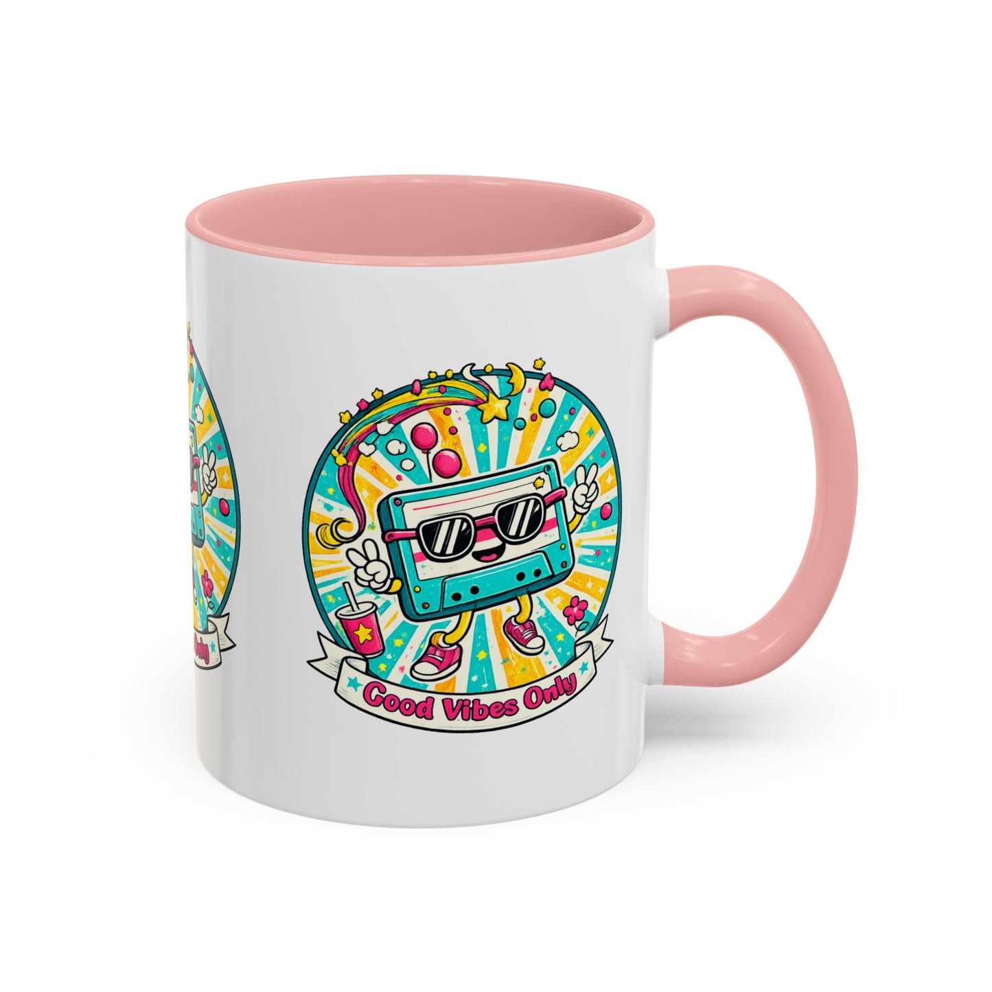 Retro Good Vibes Accent Mug