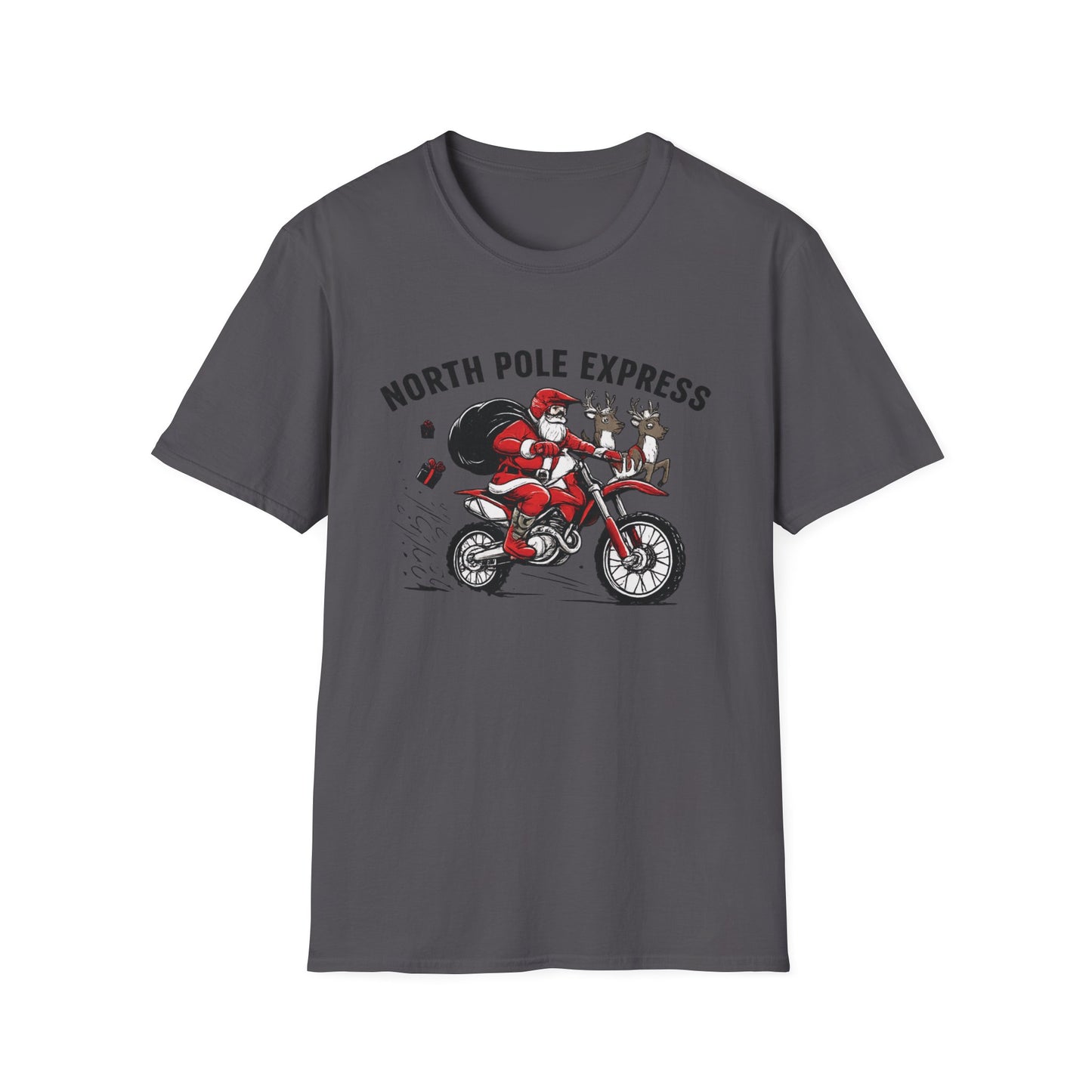 North Pole Express Motocross Christmas T-Shirt