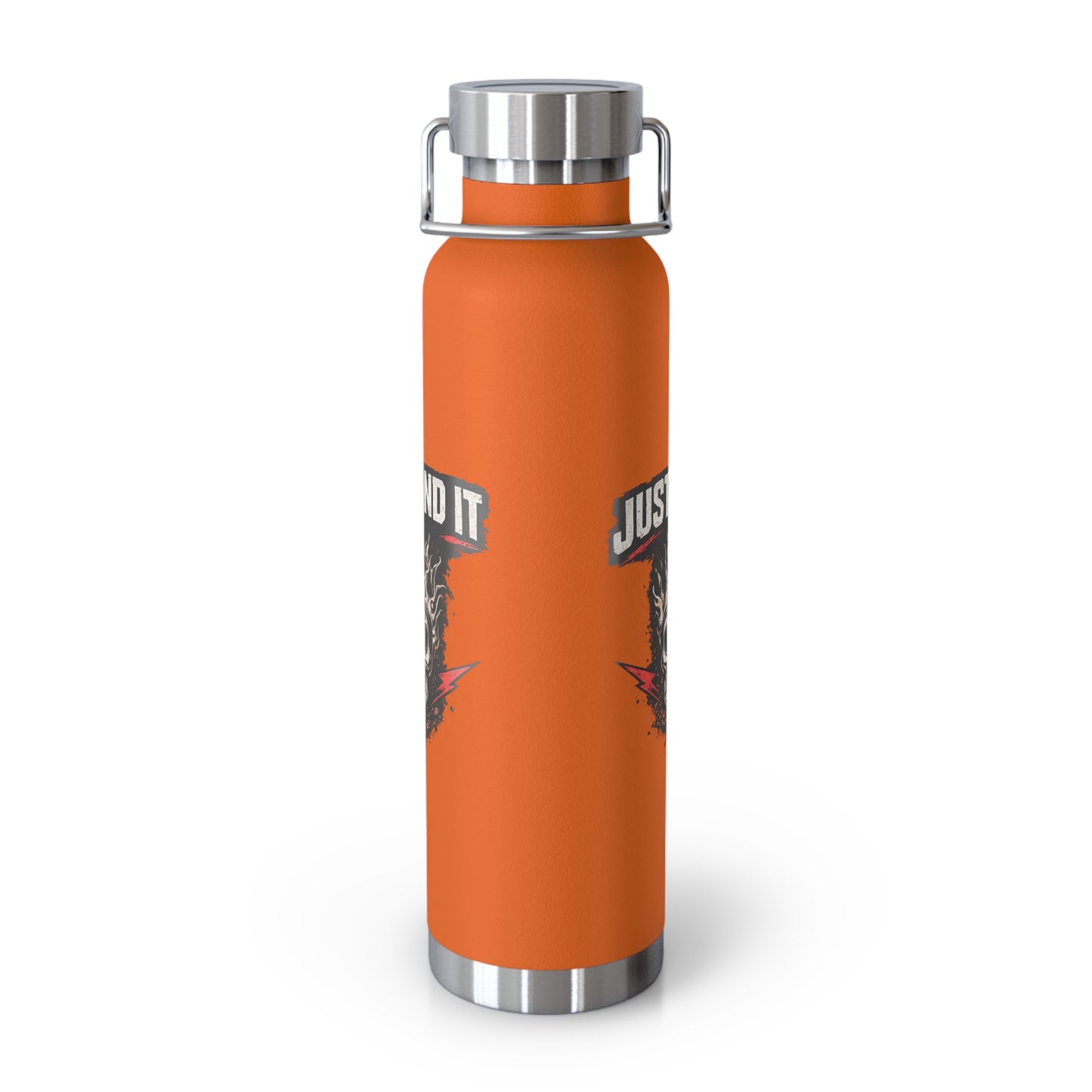 Just Send It Flask   22oz Copper-Insulated Skull & Flames Water Bottle