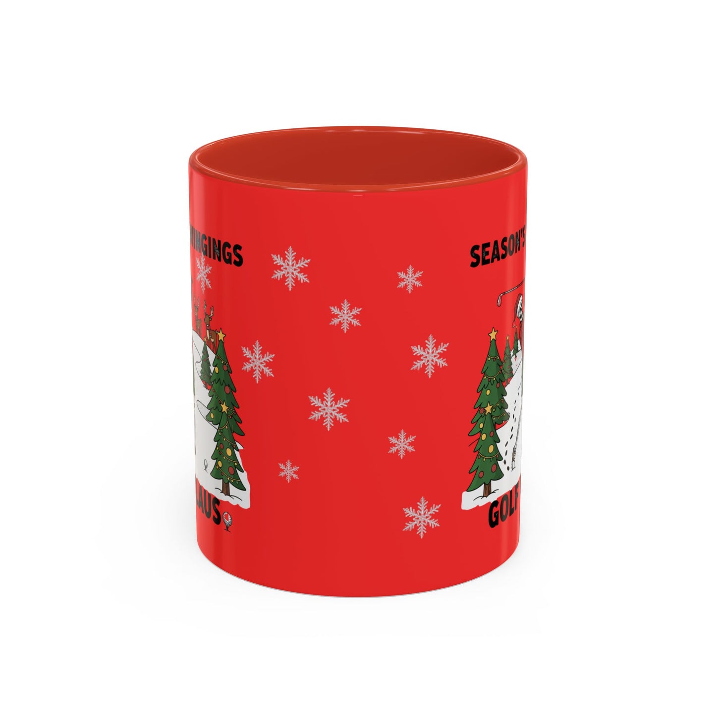 Golf Claus Christmas Accent Mug – Season’s Swingings Golf Mug