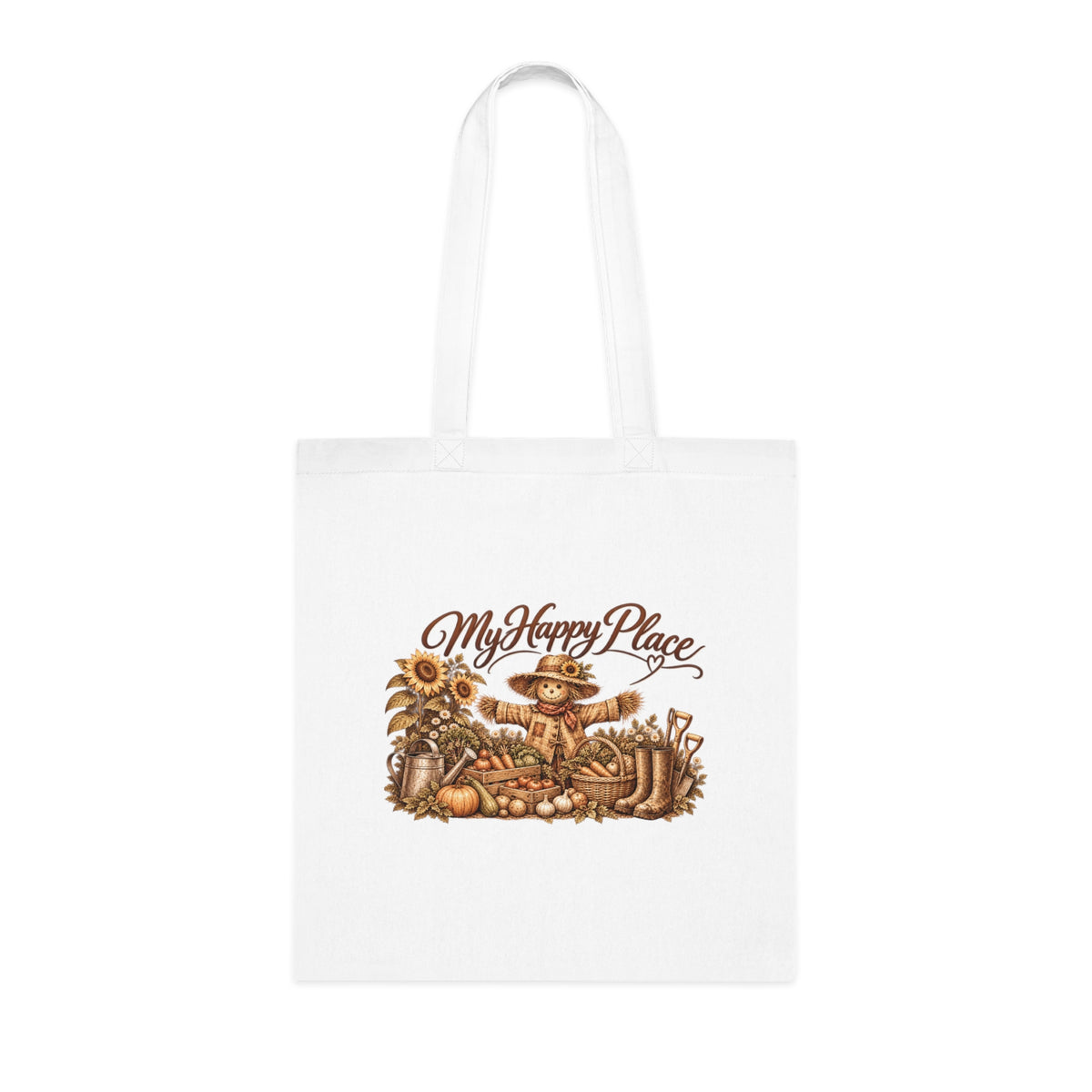 My Happy Place Scarecrow – Gardening Tote Bag