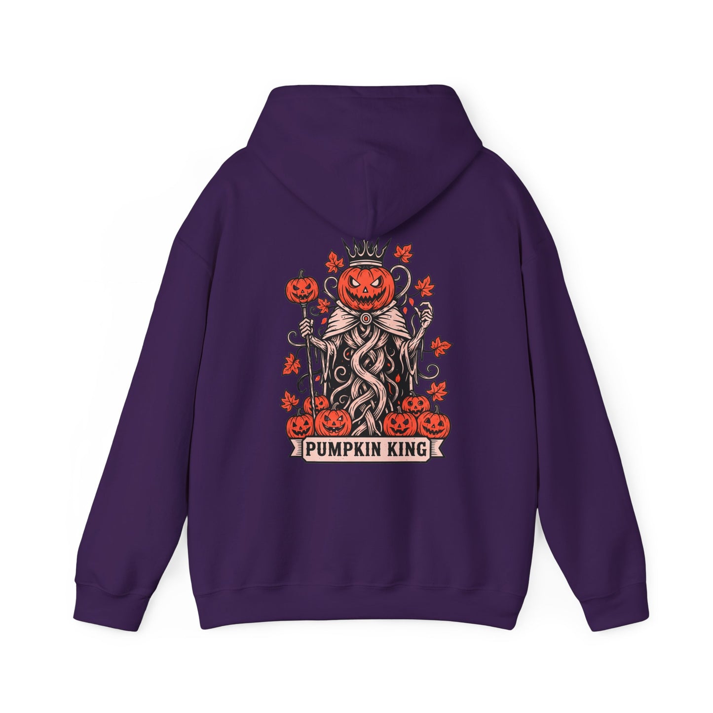 Pumpkin King Halloween Unisex Hoodie – Gothic Pumpkin Back Print