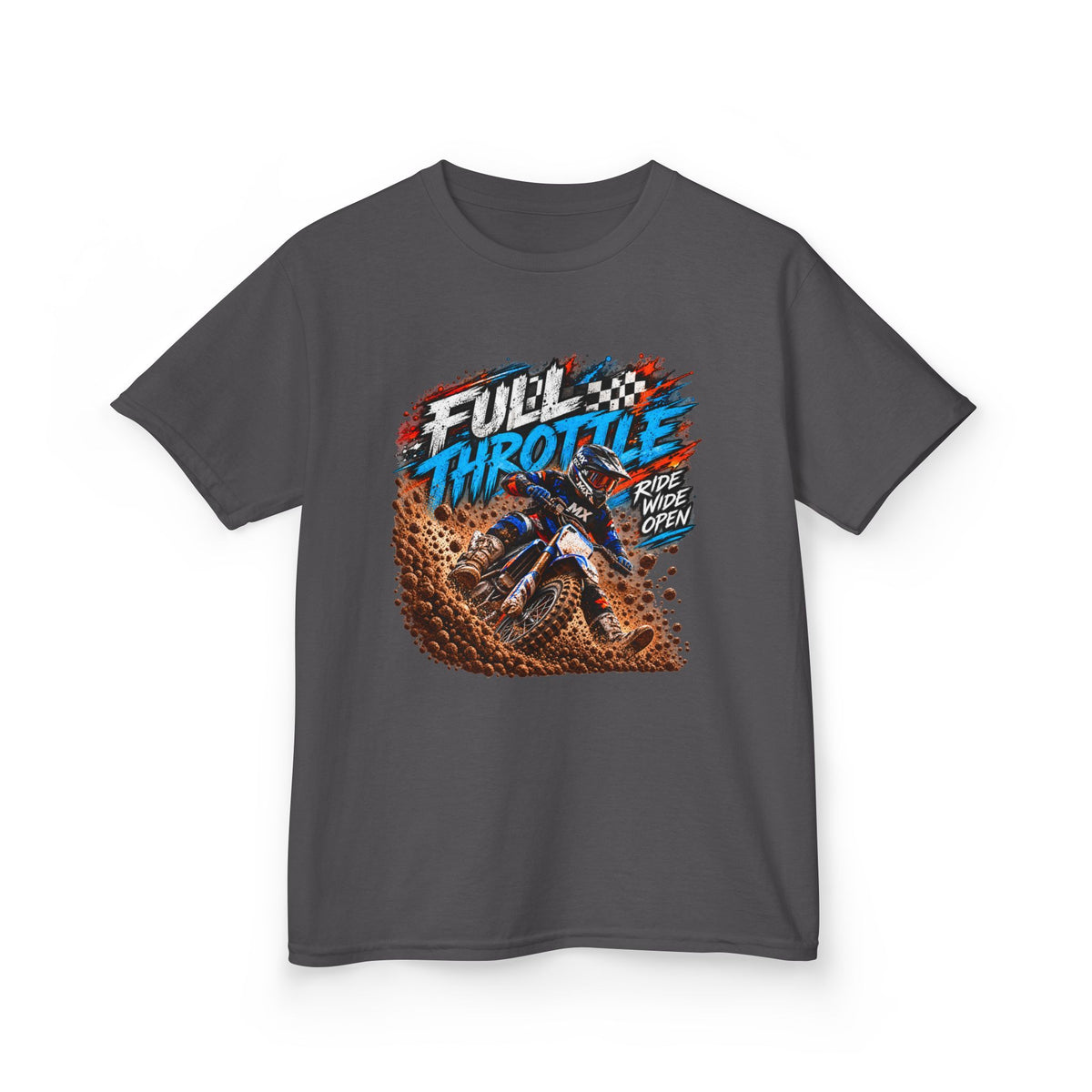 Full Throttle Youth T-Shirt – Kids Motocross Dirt Bike Tee