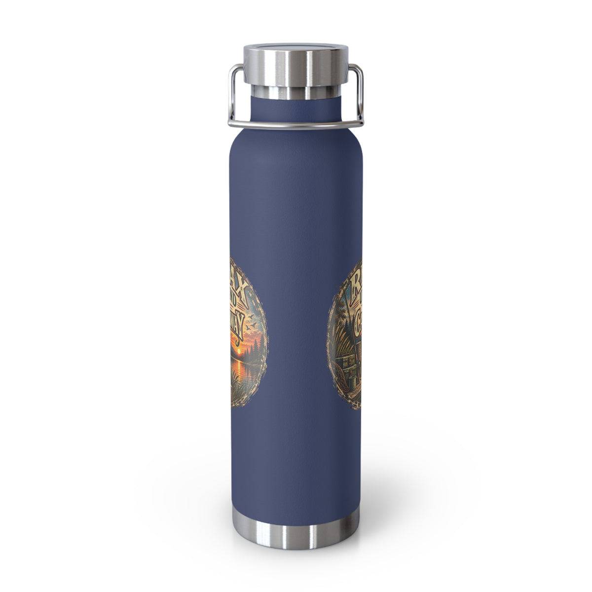 Relax, Unwind & Cast Away Insulated Flask – Vintage Fishing Flask