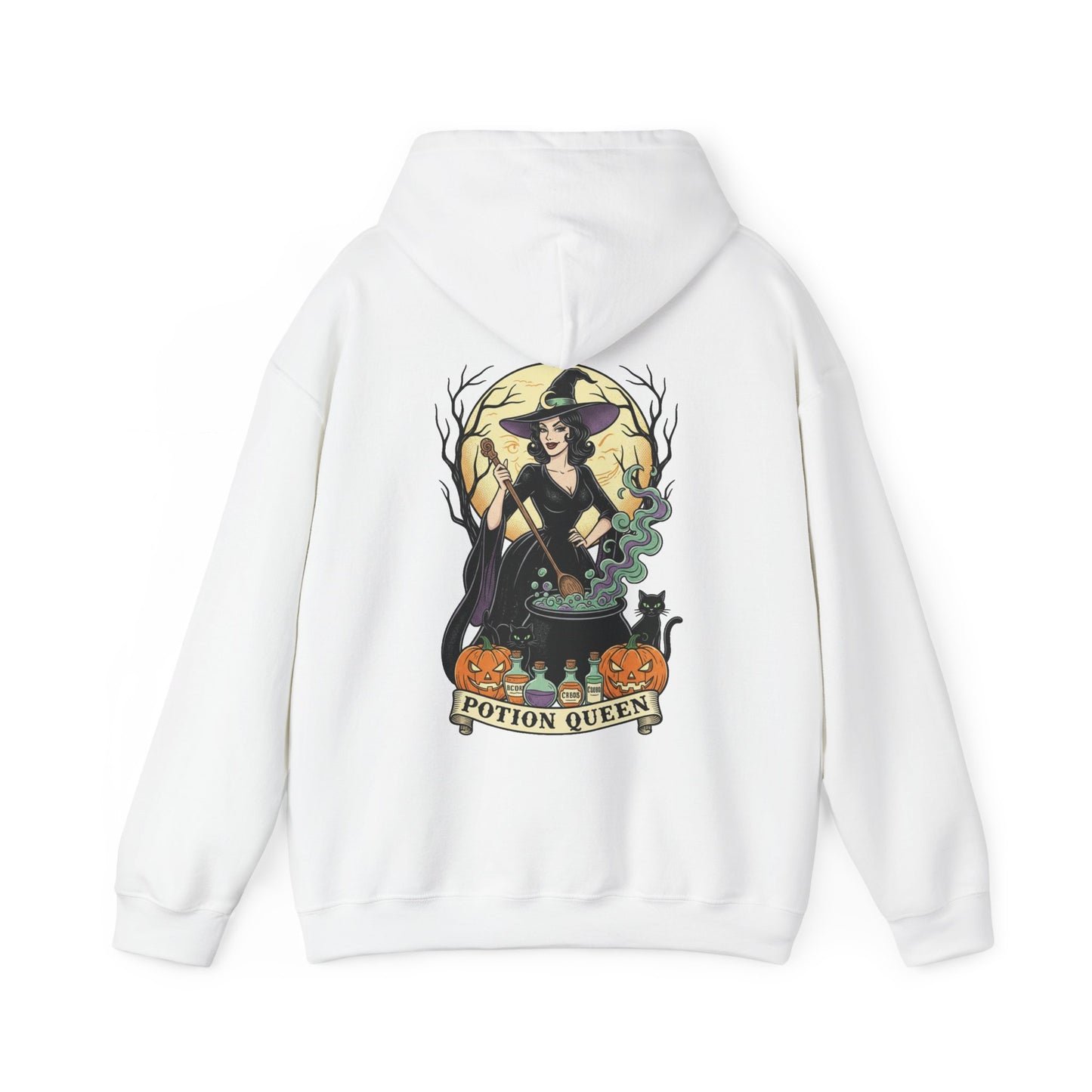 Potion Queen Hoodie Halloween Hexenkessel Grafik Sweatshirt