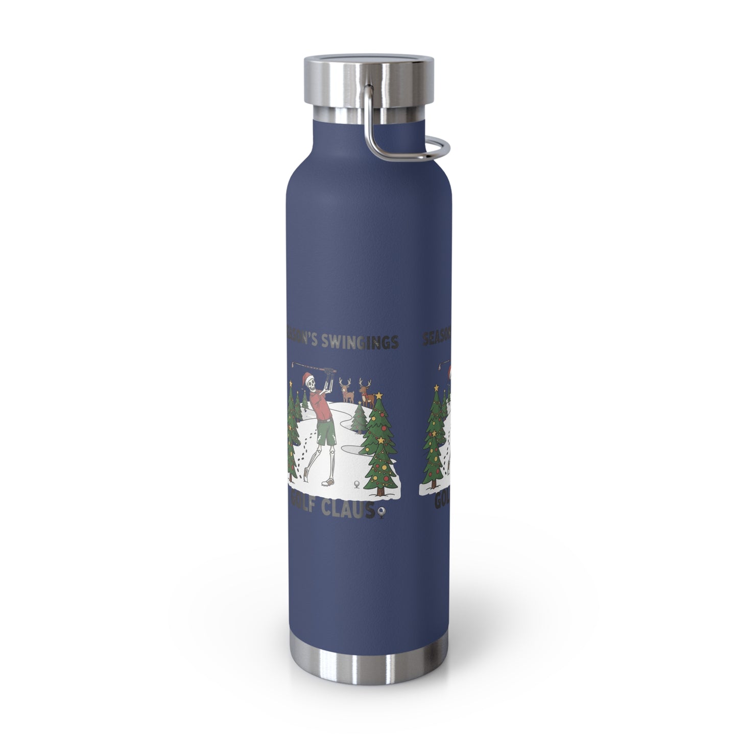 Golf Claus Insulated Flask – Season’s Swingings Christmas Golf Bottle