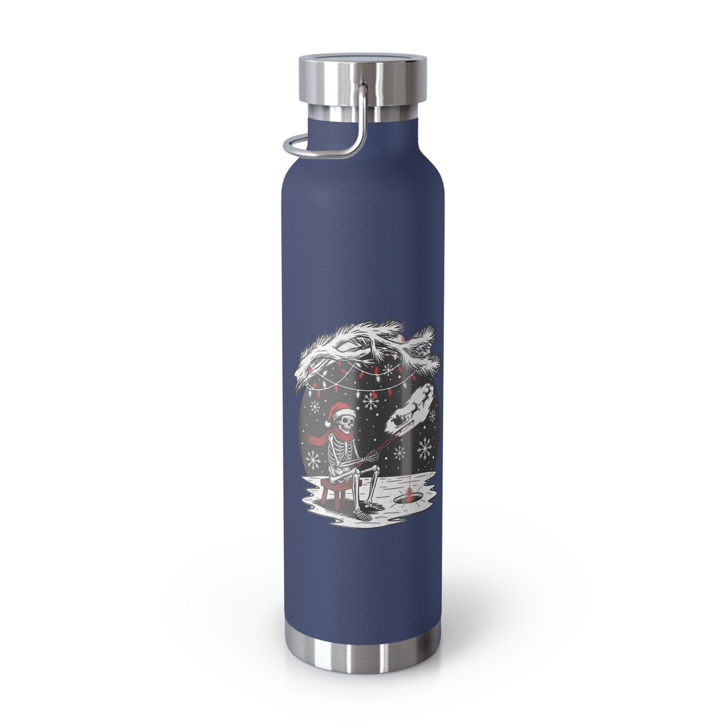 Merry Fishing Christmas Insulated Flask – Festive Fishing Bottle