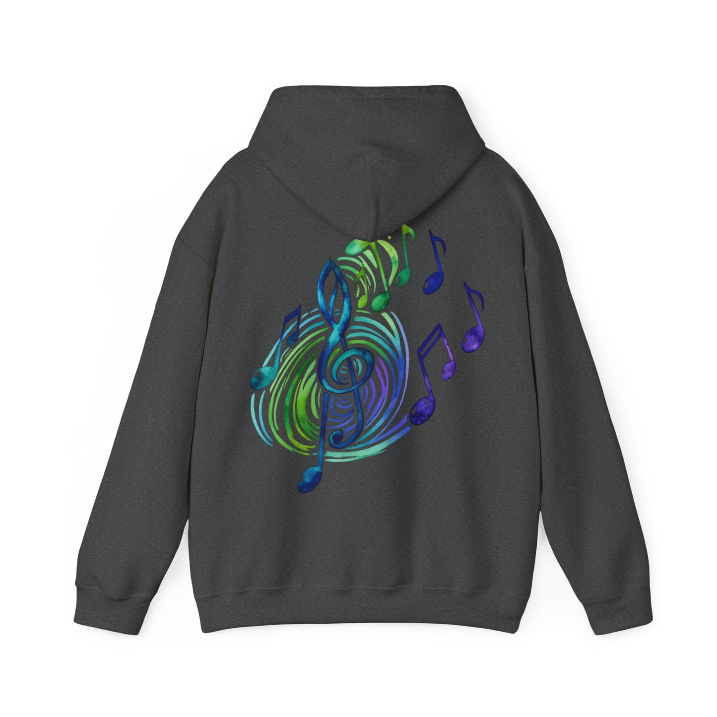 Music Note Hoodie Colorful Treble Clef Graphic Pullover