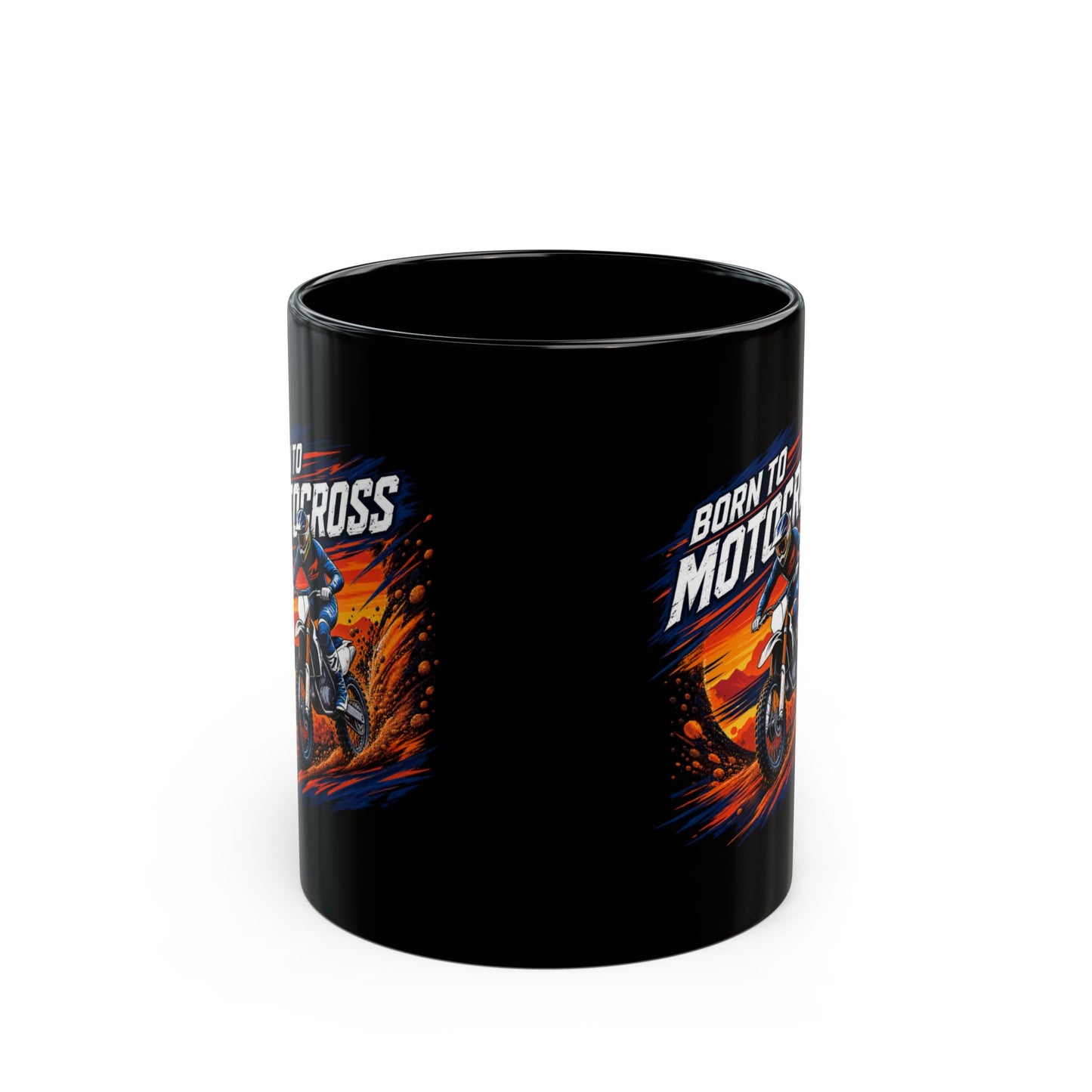 Born to Motocross Black Mug