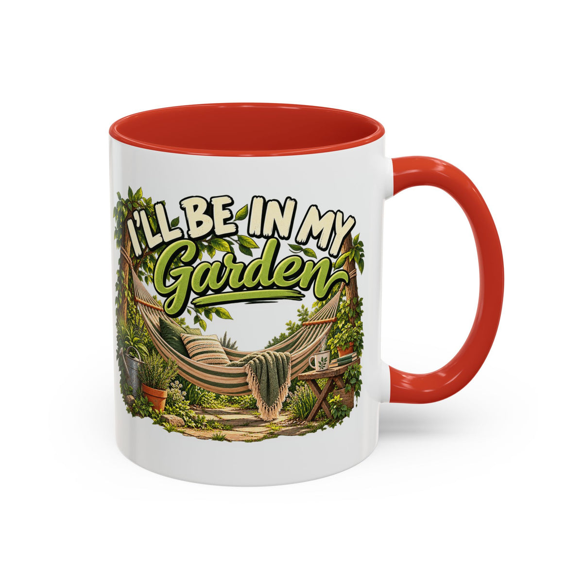 Ich bin im Garten Tasse