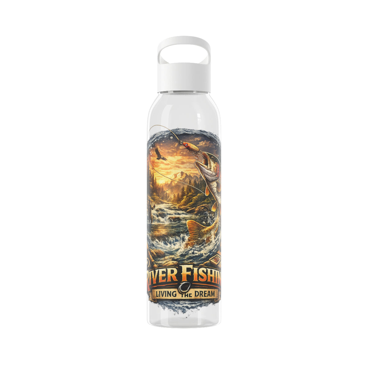 Gourde River Fishing Living the Dream – Bouteille de pêche pour pêcheur